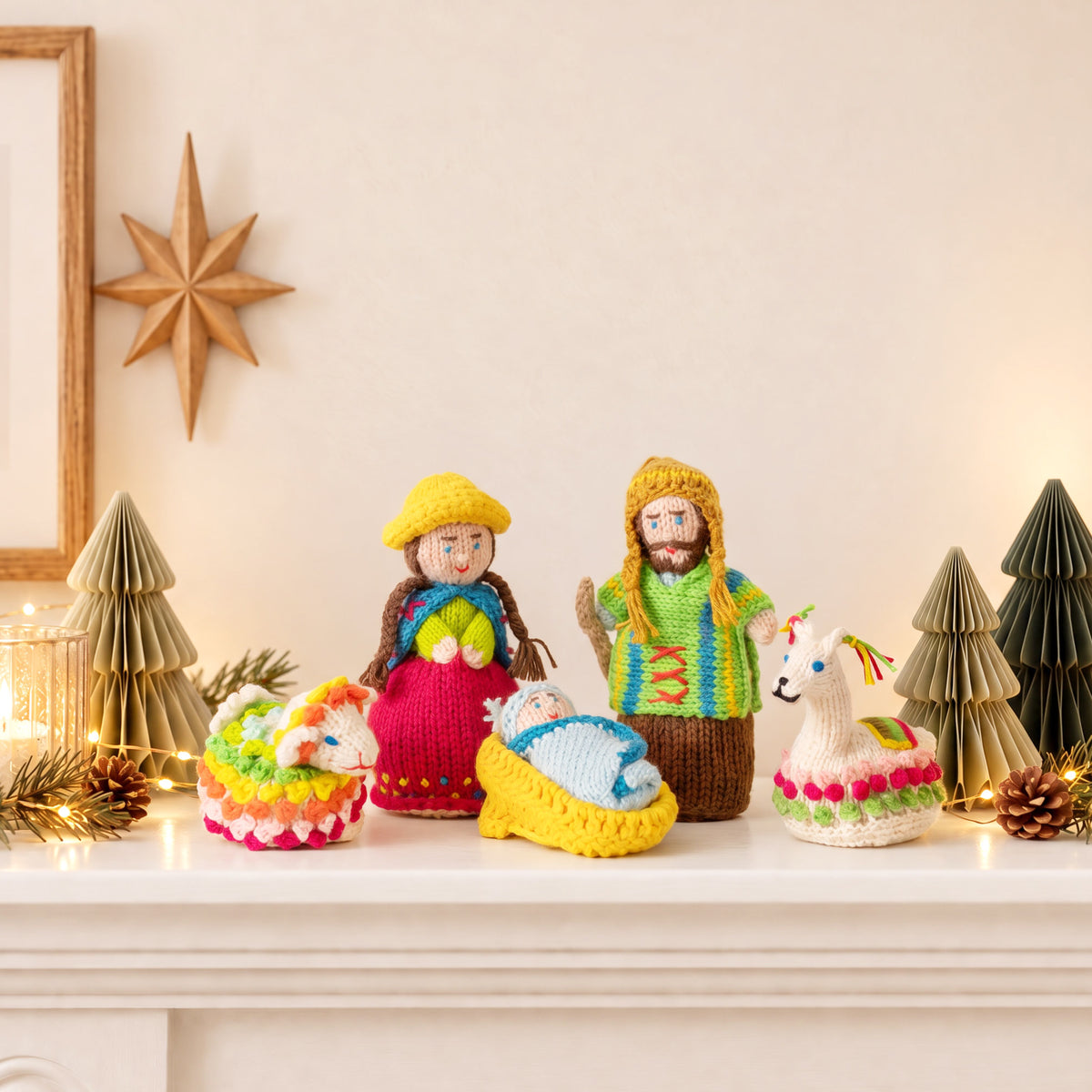 Highland Nativity - Organic Cotton Knit Set of 5