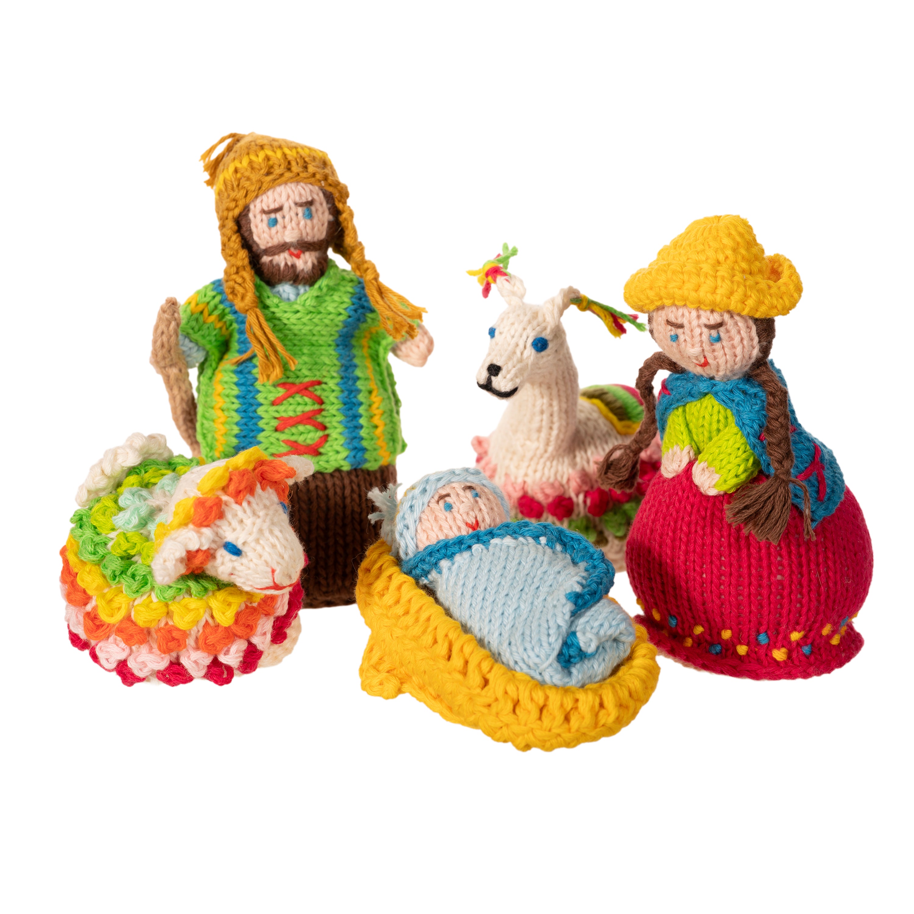 Highland Nativity - Organic Cotton Knit Set of 5