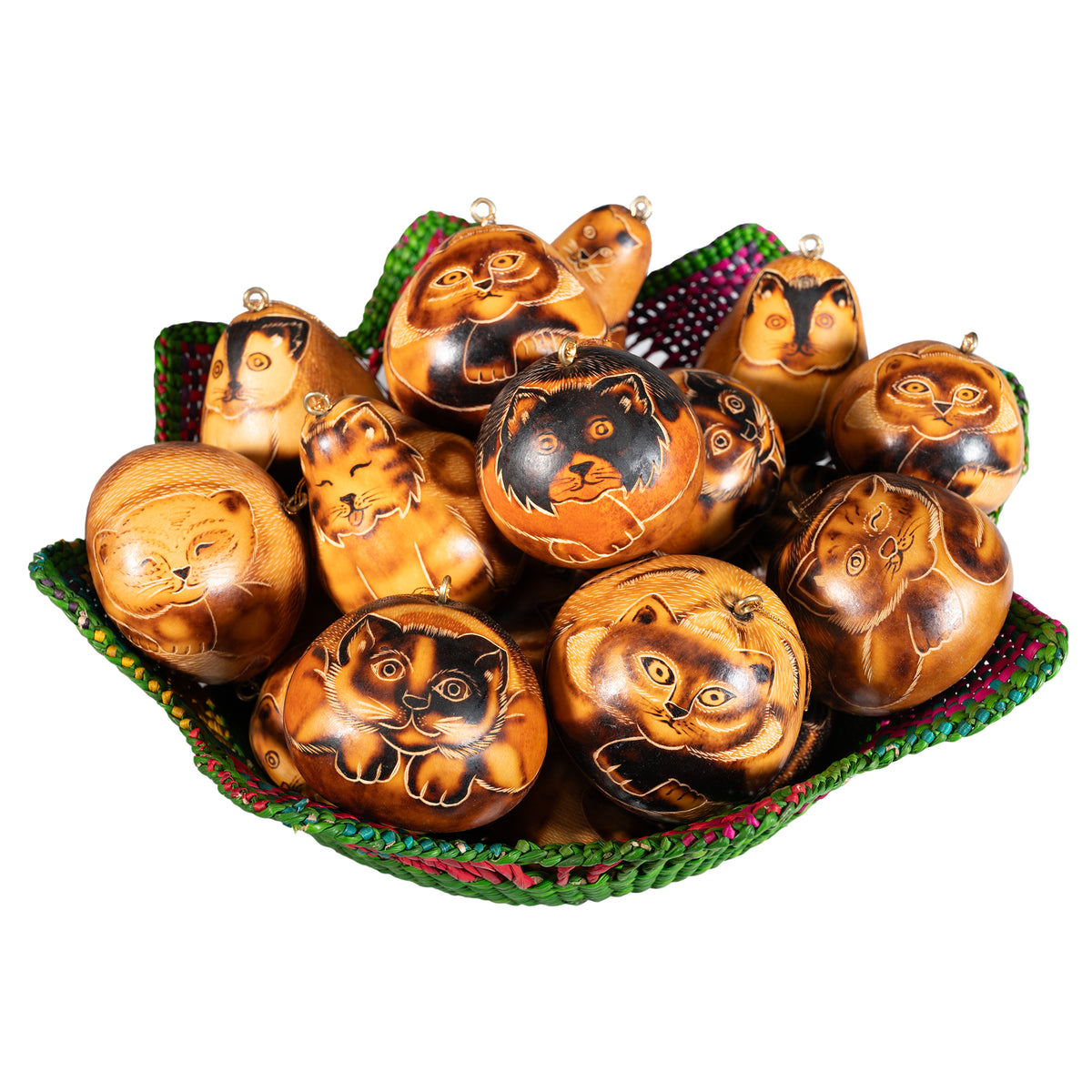 Cats Mini - Gourd Ornament - Assorted