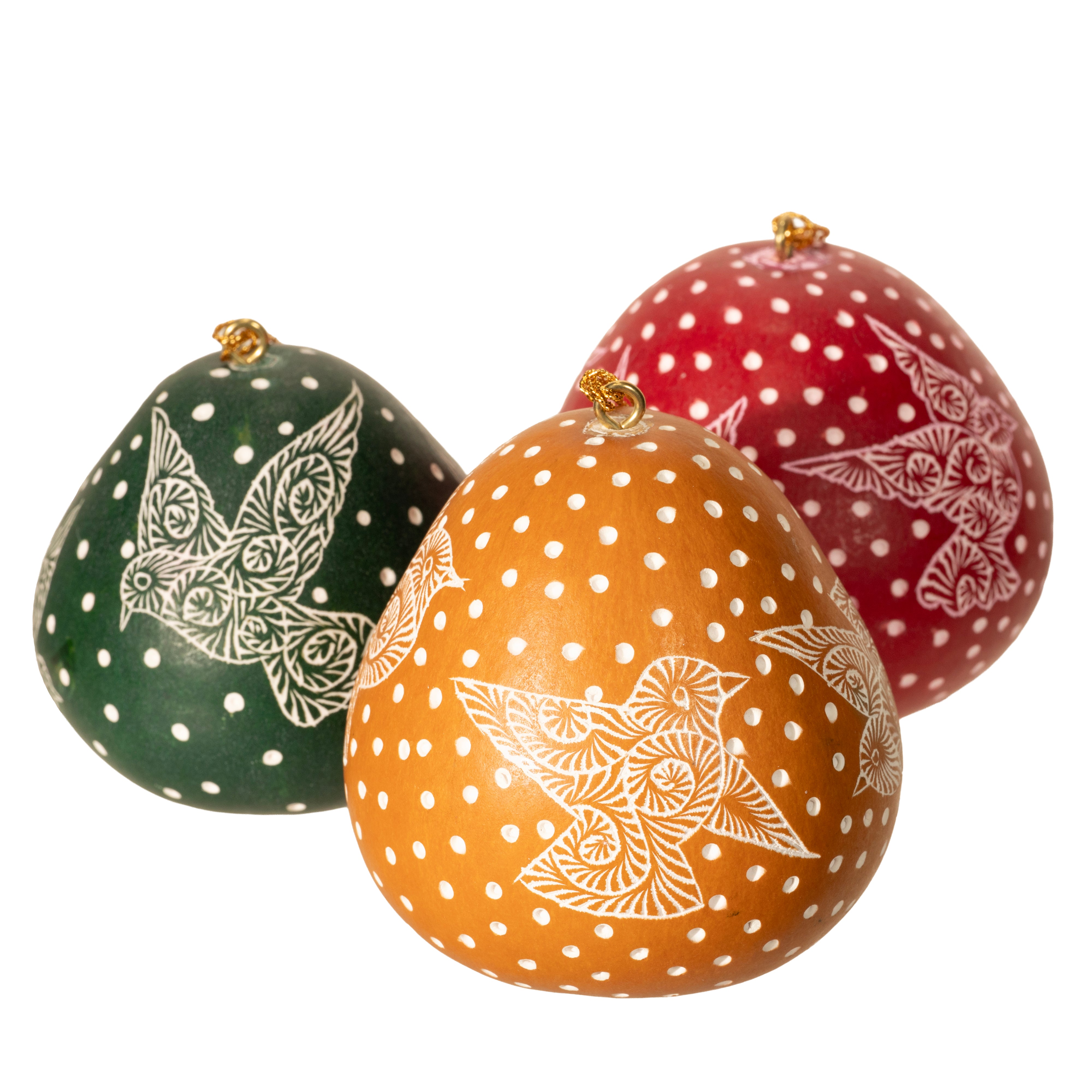 Doves - Gourd Ornament, assorted colors