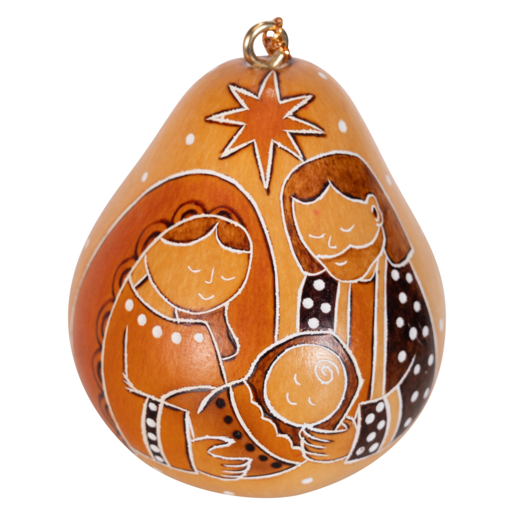Stary Nativity - Mini Gourd Ornament