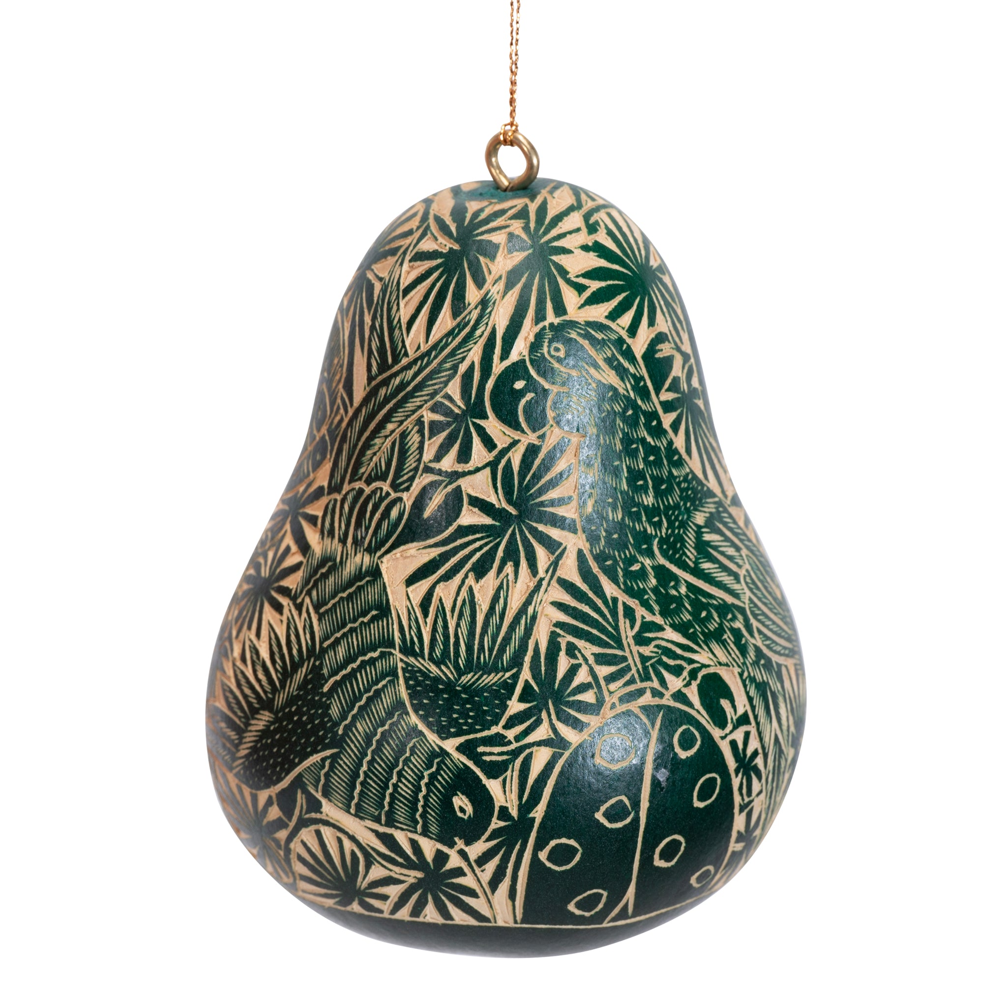 Tropical Birds - Gourd Ornament