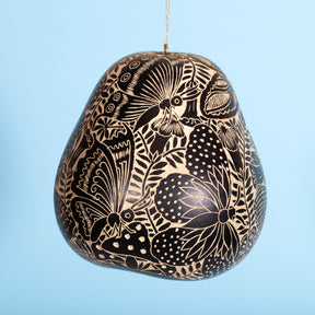 Tropical Butterfly - Large Gourd Ornament