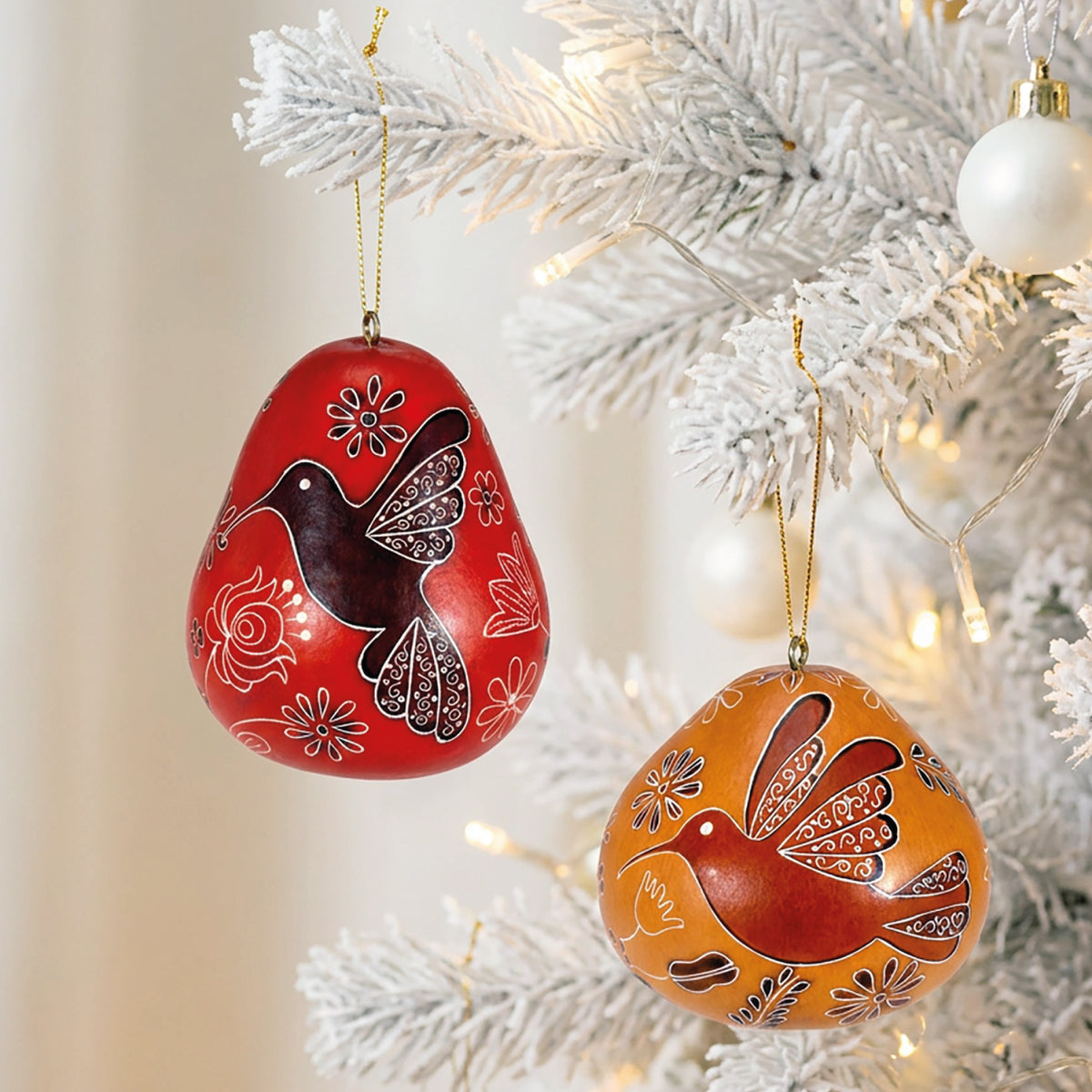 Hummingbird - Gourd Ornament