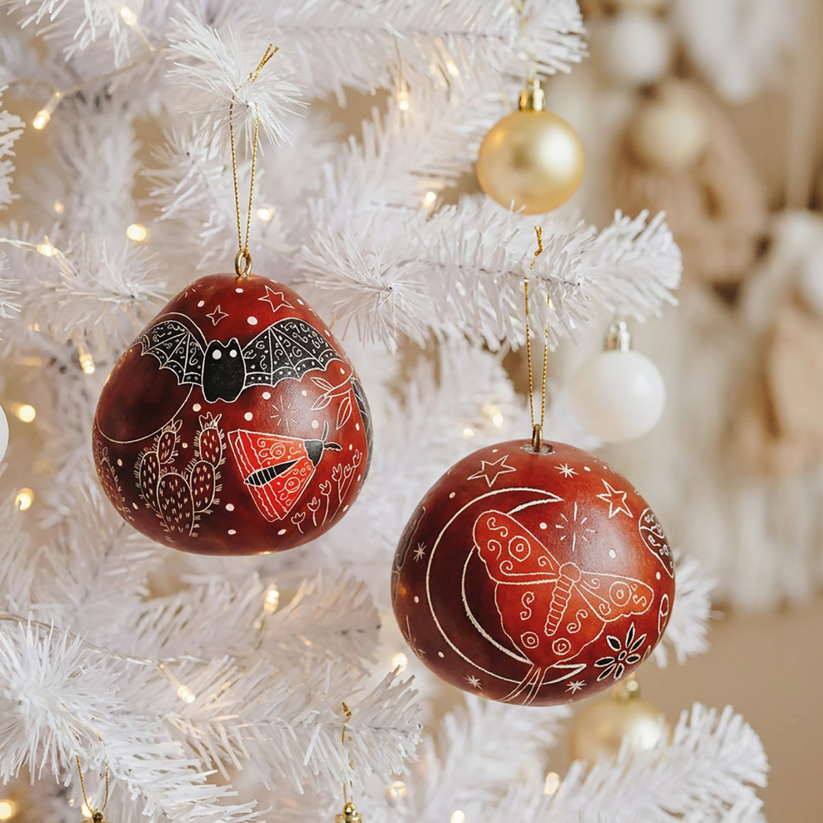 Night Pollinators - Gourd Ornament