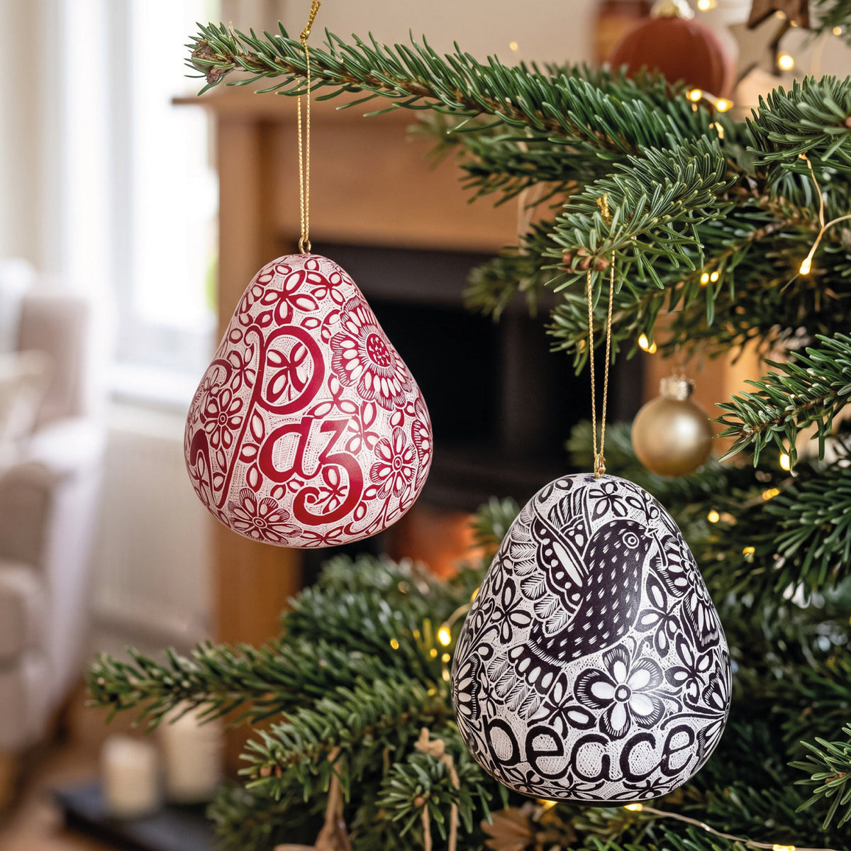 Dove of Peace - Gourd Ornament