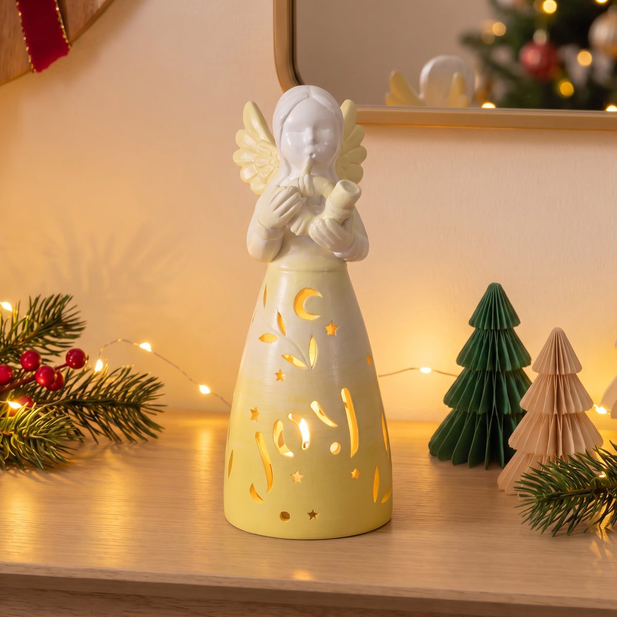 Angel of Joy - Ceramic Luminary