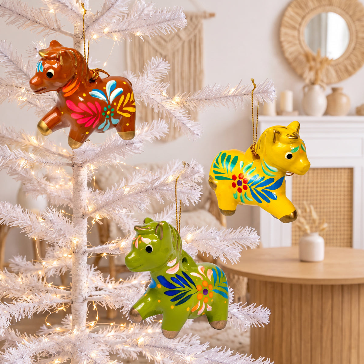 Horse  - Confetti Ceramic Ornament
