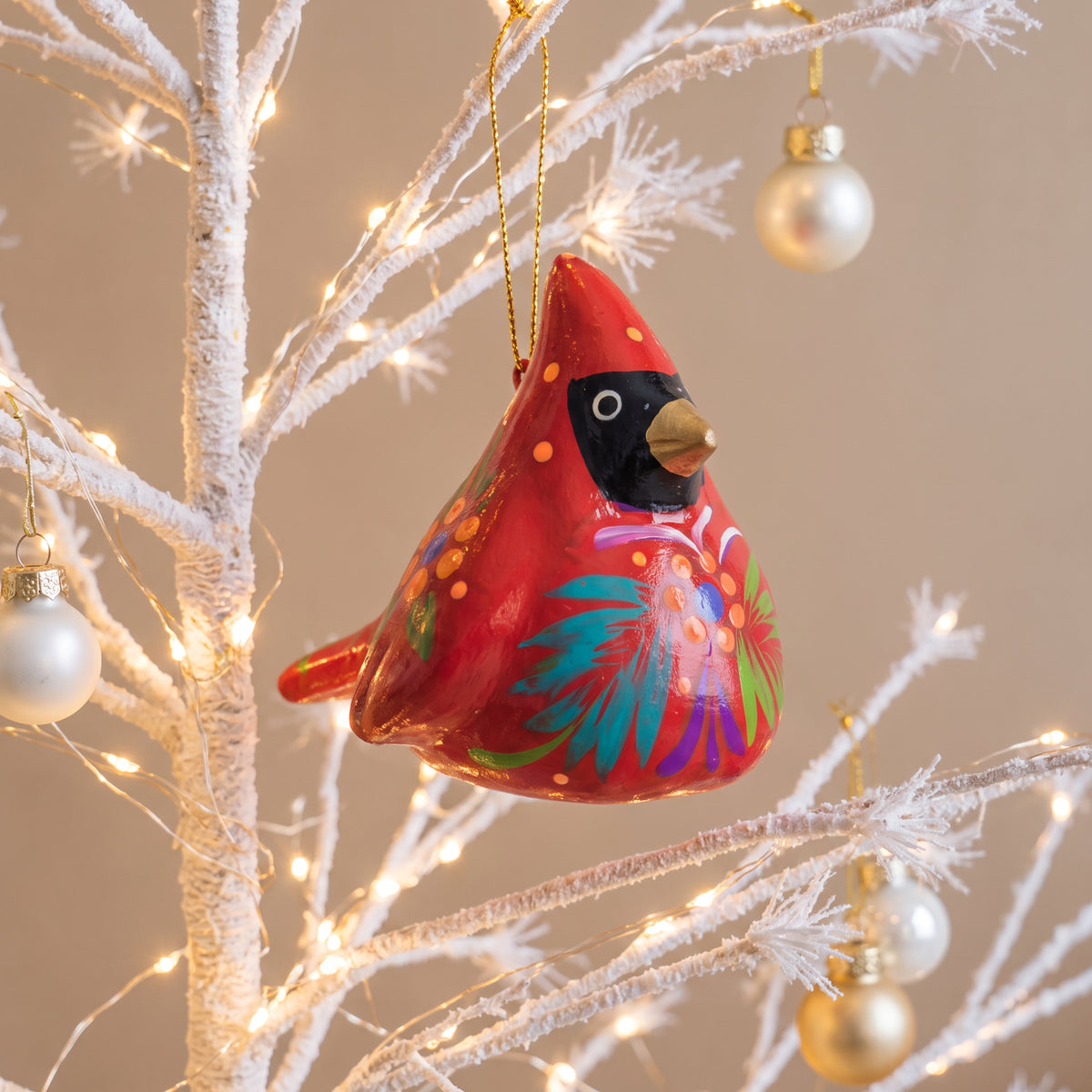 Cardinal - Confetti Ceramic Ornament
