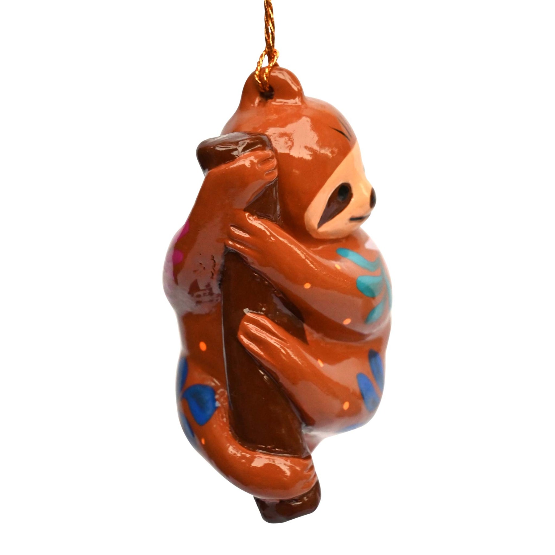 Sloth - Confetti Ceramic Ornament