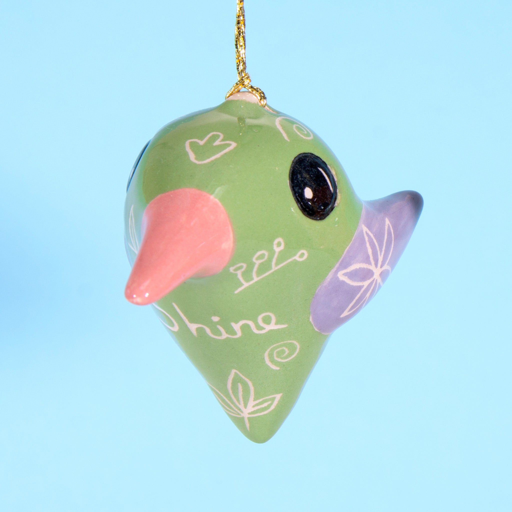 Charming Hummingbird - Glazed Ornament