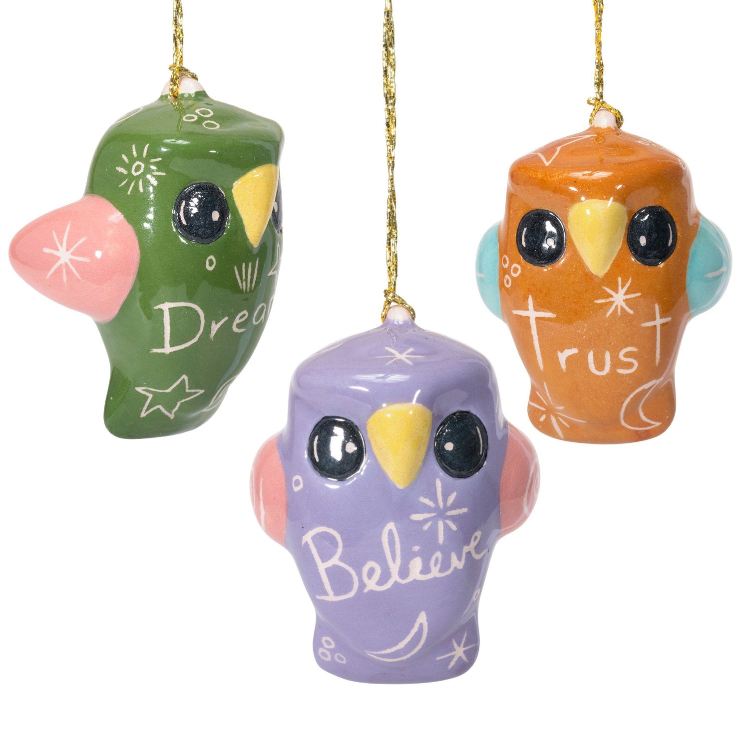 Charming Owl - Glazed Ornament