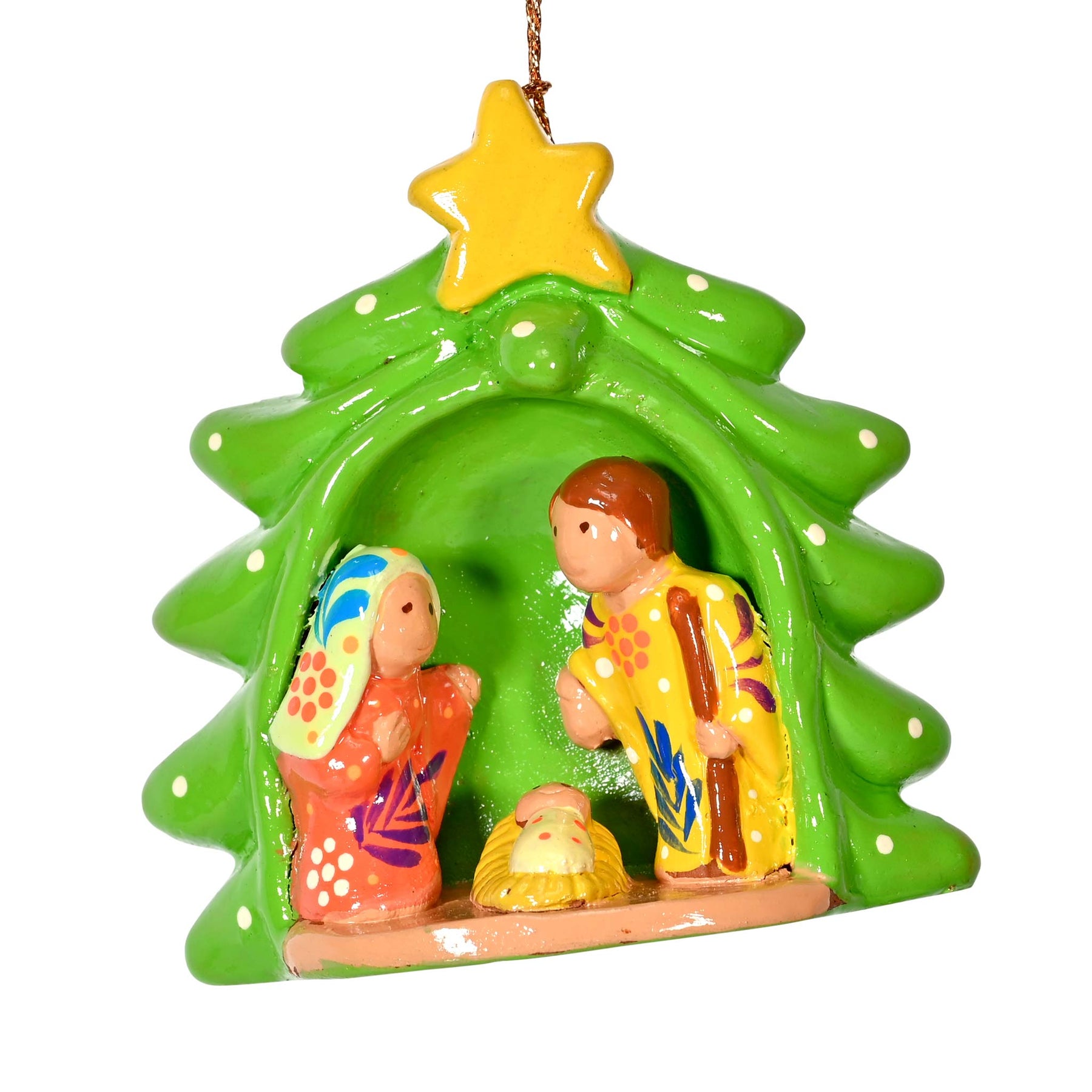 Nativity Ceramic Ornament (Sold in 6's)