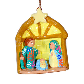 Nativity Ceramic Ornament (Sold in 6's)
