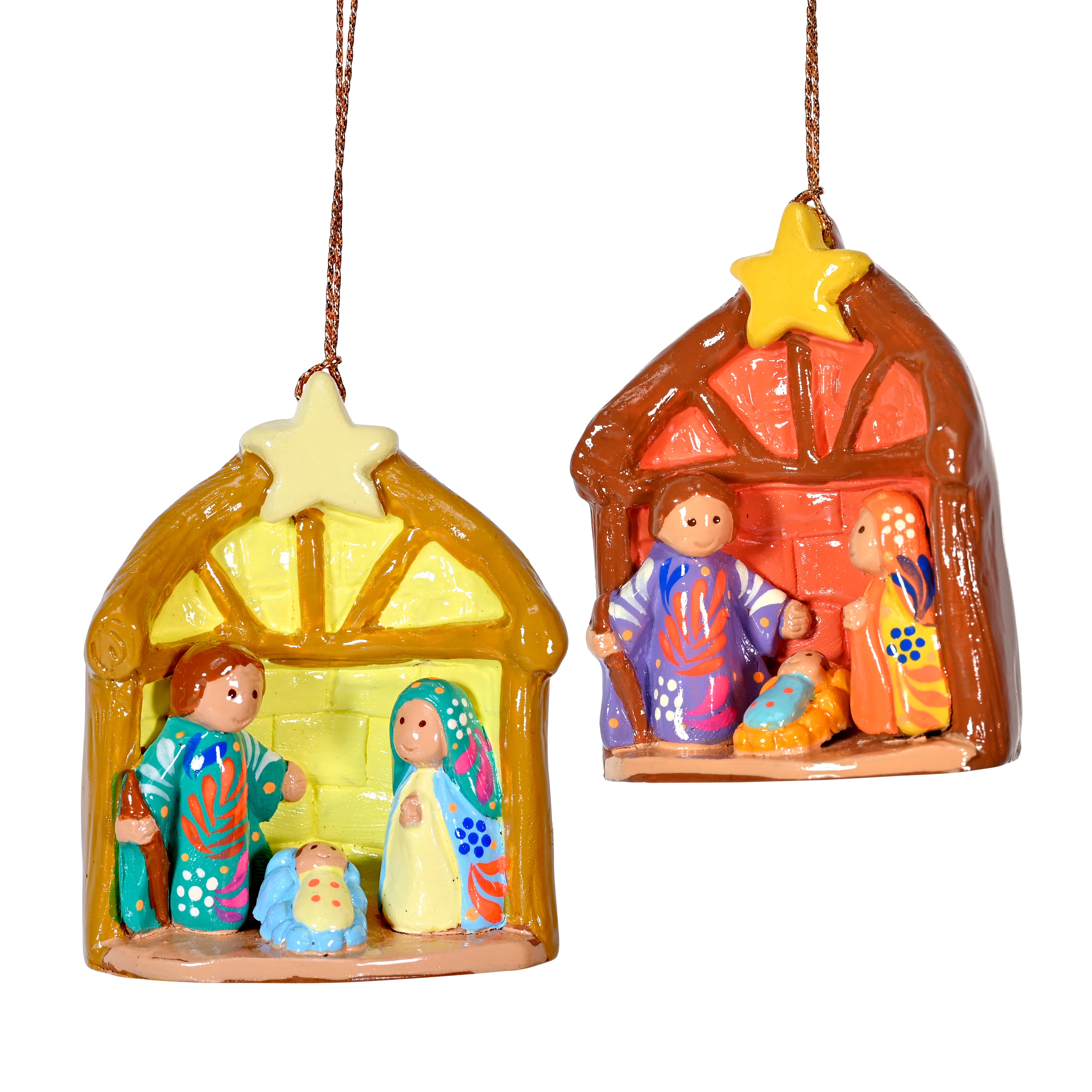 Hut Nativity Ornament