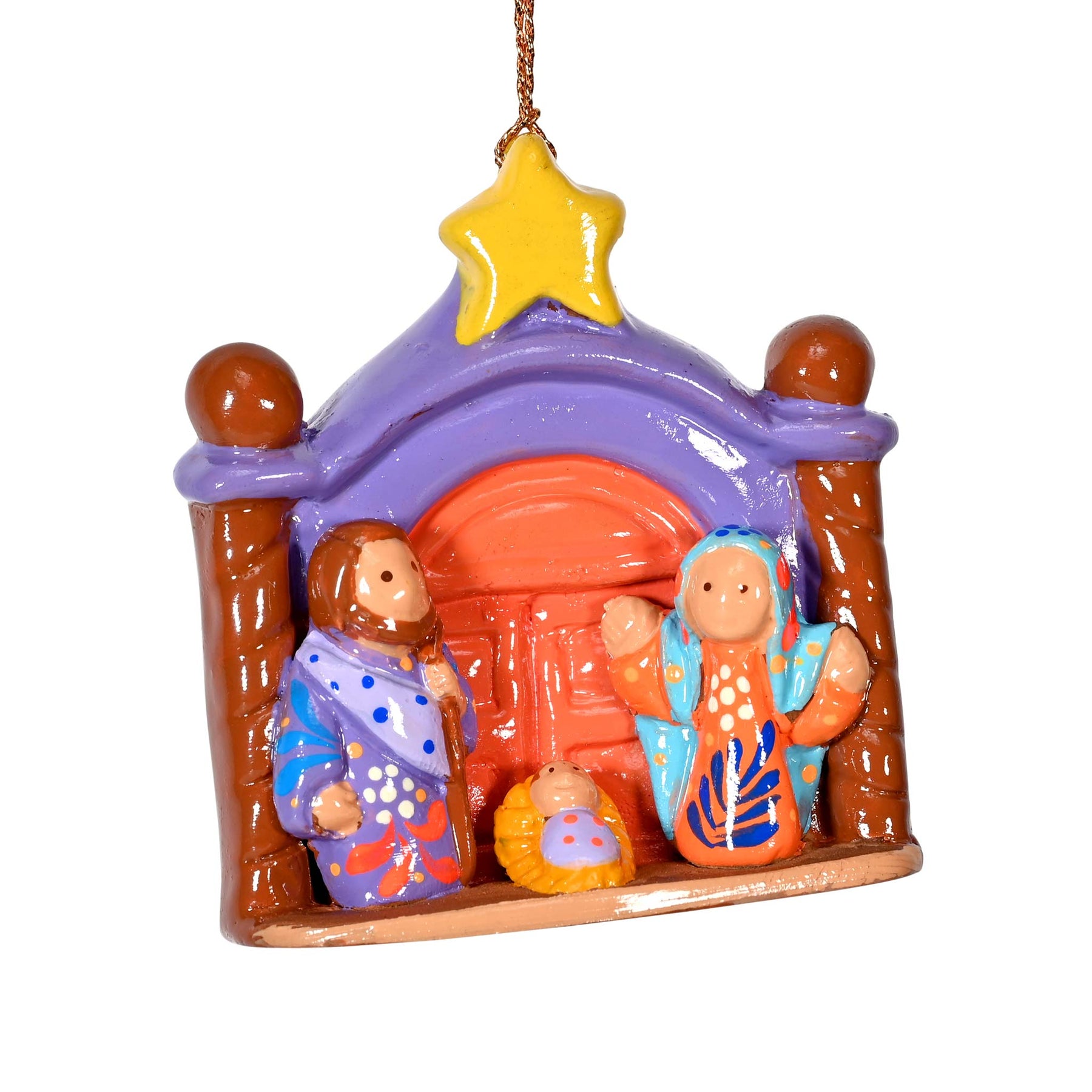 Nativity Ceramic Ornament (Sold in 6's)