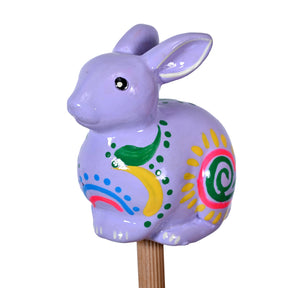 Rabbit Ceramic Plant Stake - Assorted Colors