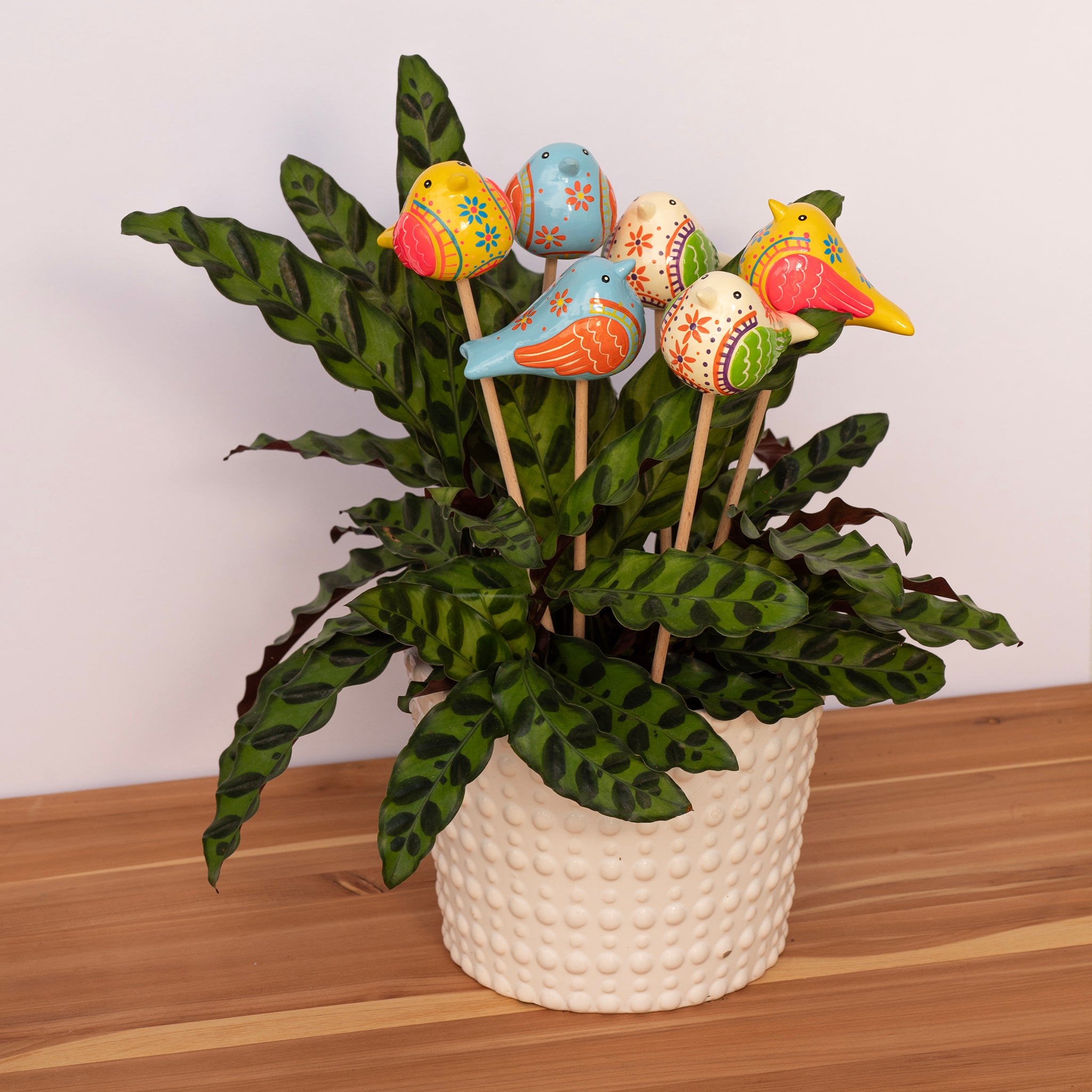 Bird Ceramic Plant Stake - Assorted Colors