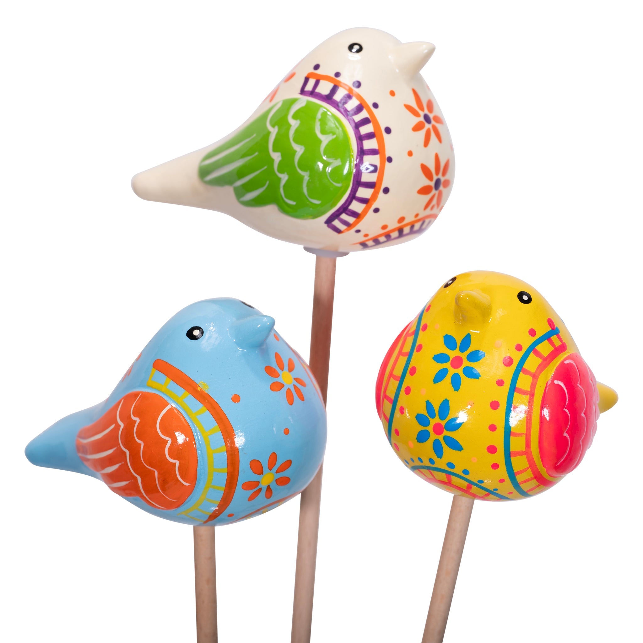 Bird Ceramic Plant Stake