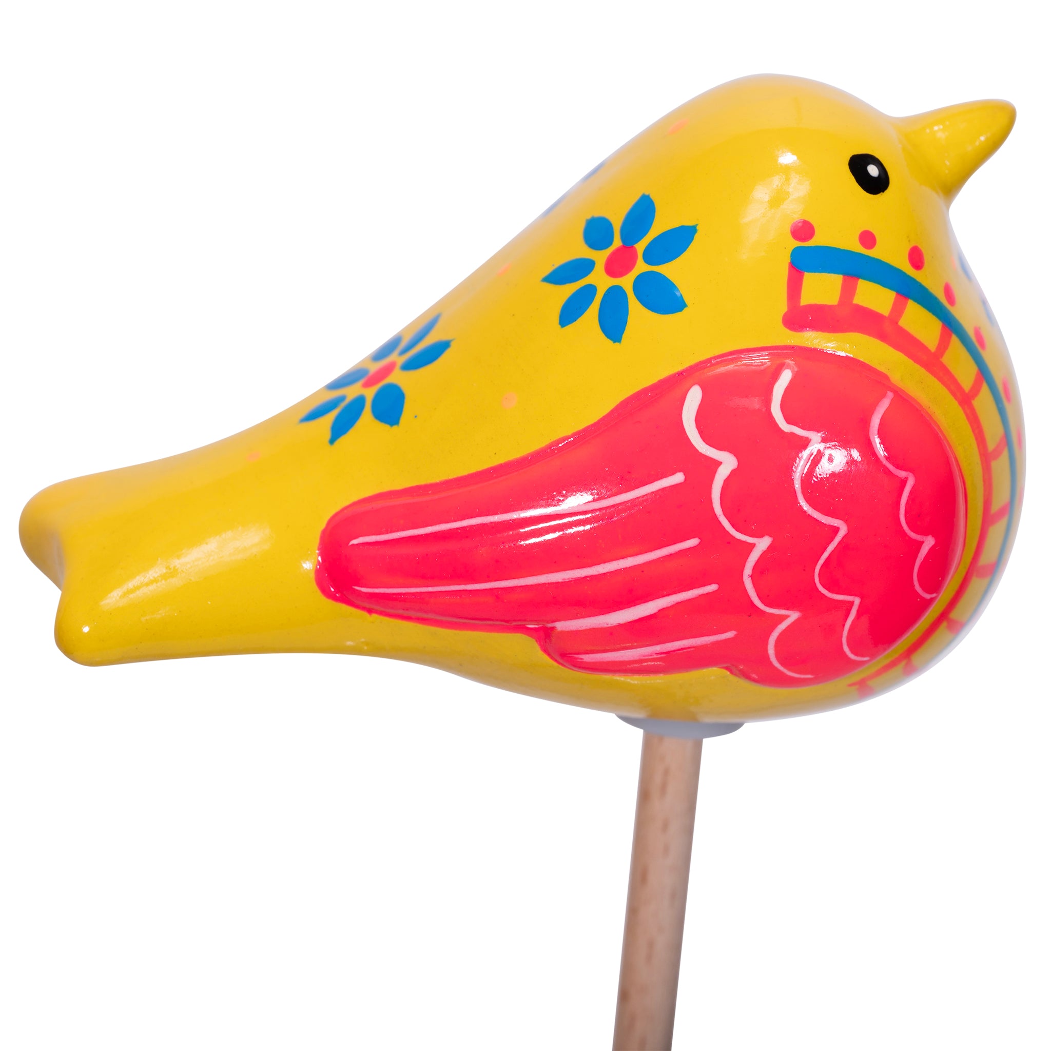 Bird Ceramic Plant Stake - Assorted Colors