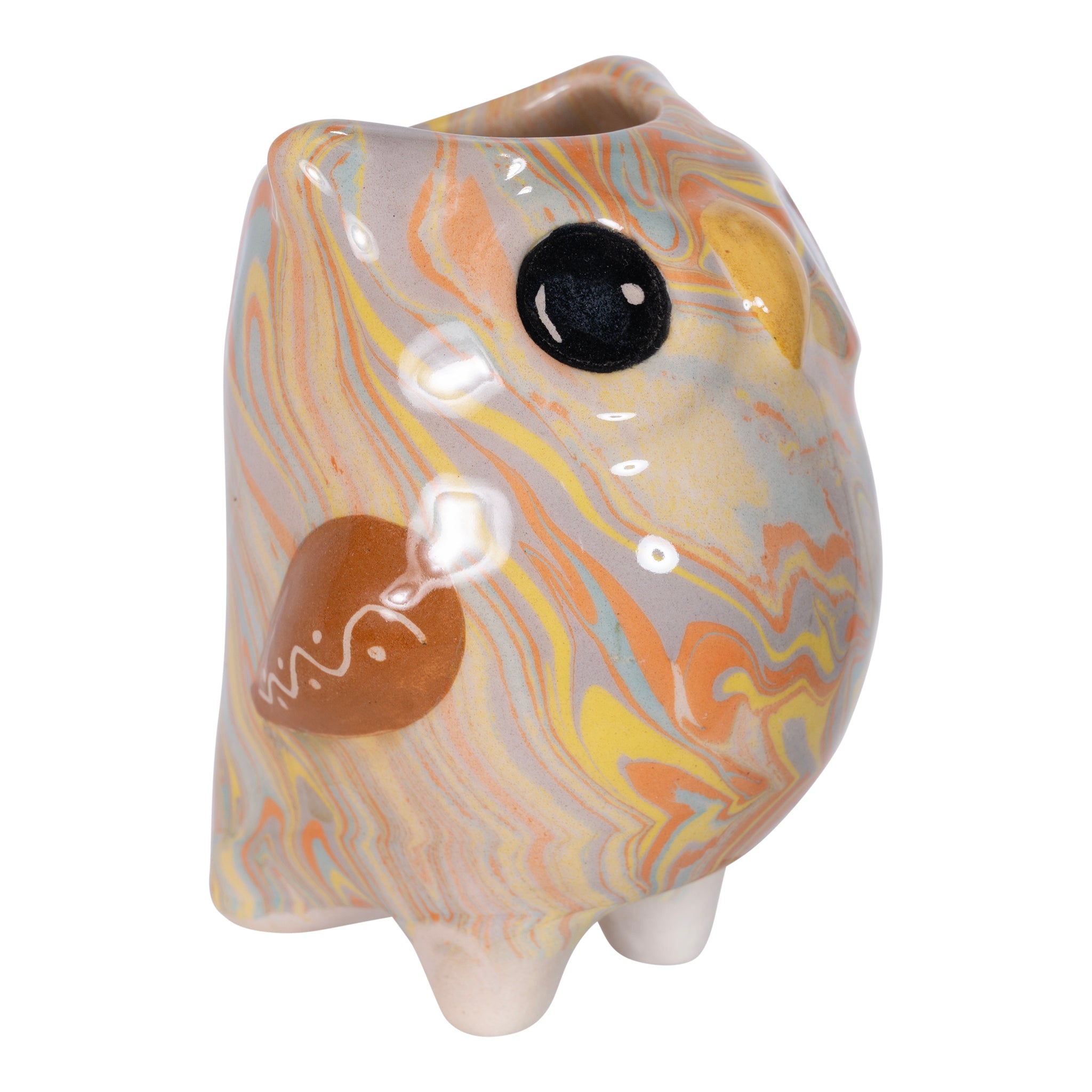 Owl - Swirly Ceramic Plant Pot - Mini - Assorted