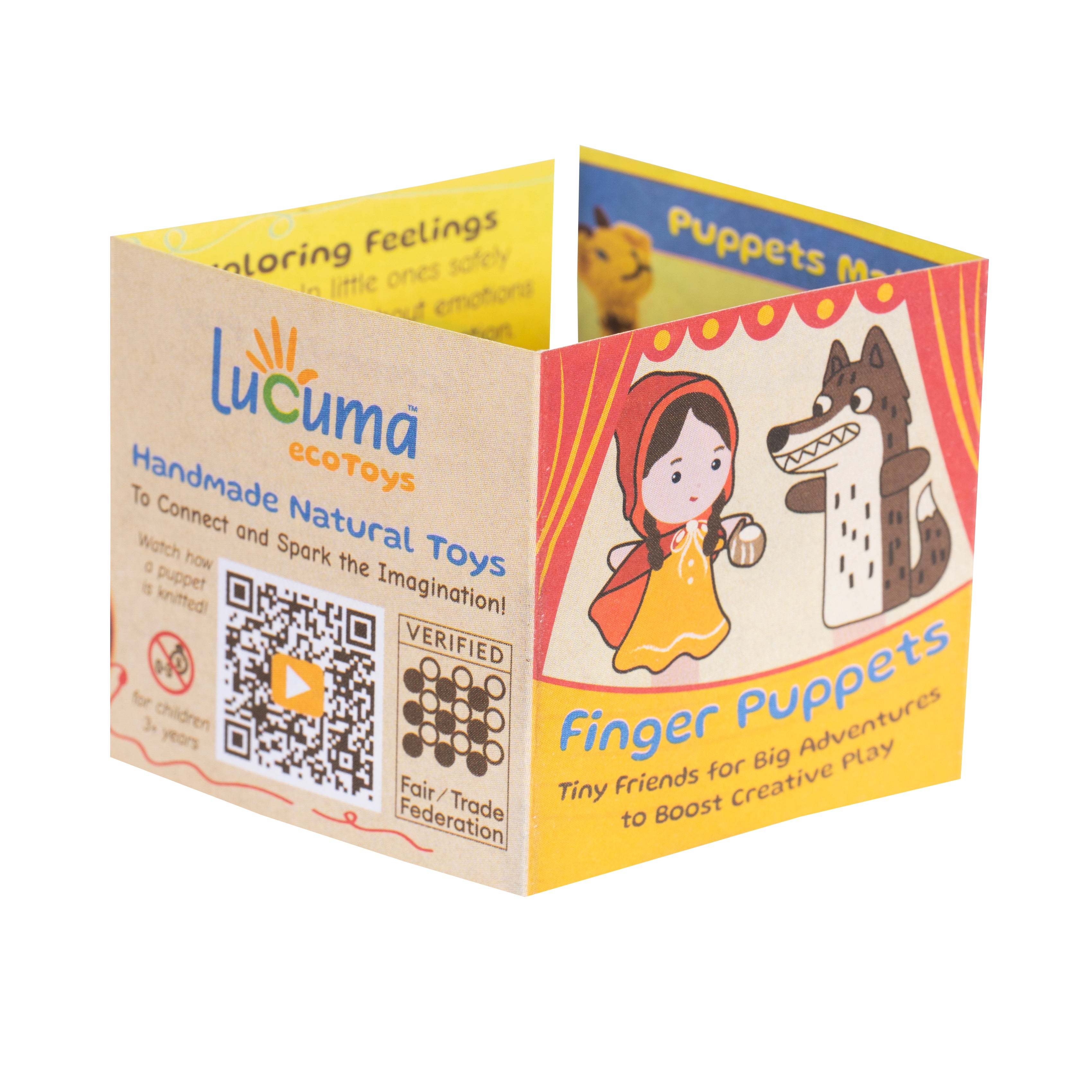 Finger Puppet Folded Tag (pack of 5)