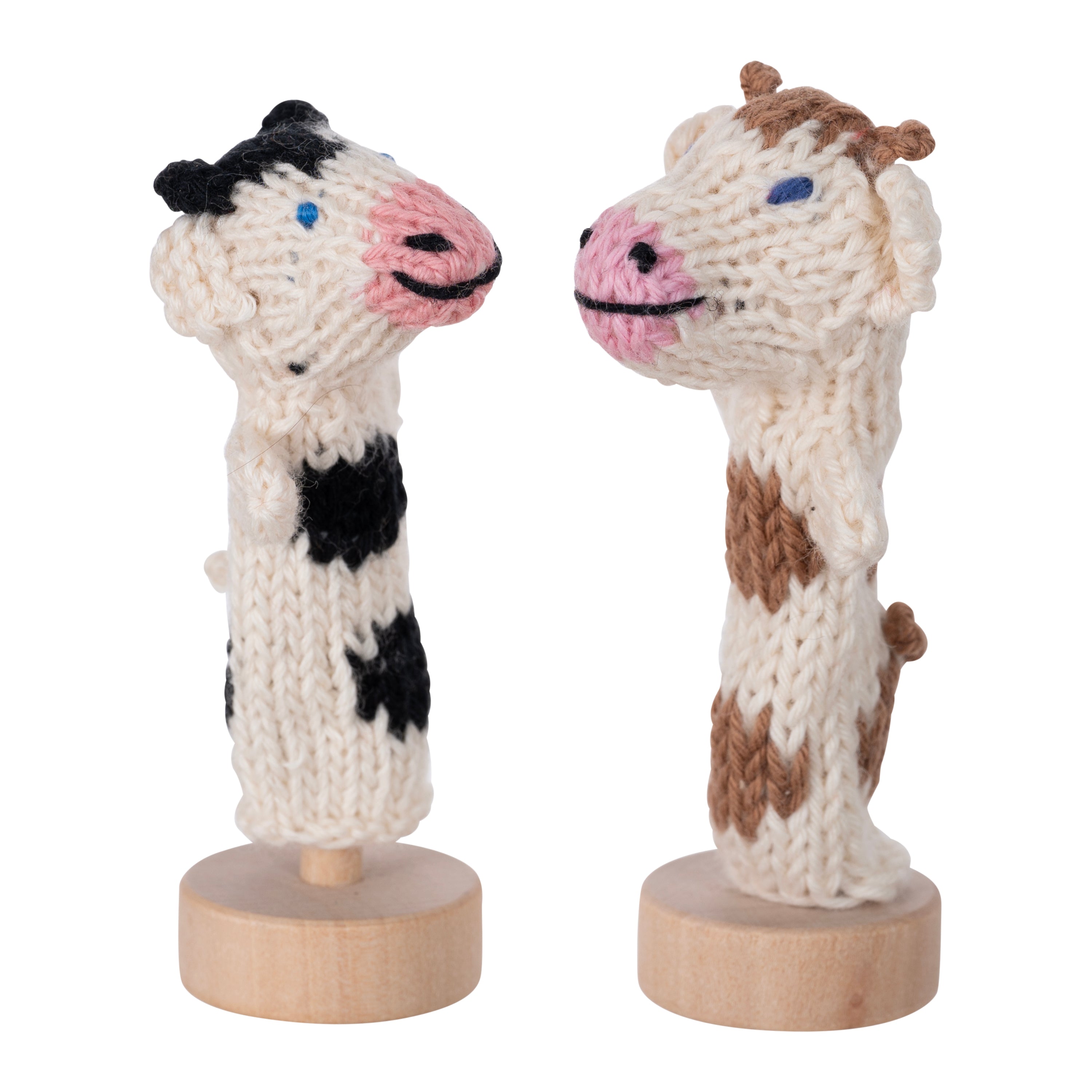 Cow - Bright Organic Cotton Finger Puppet