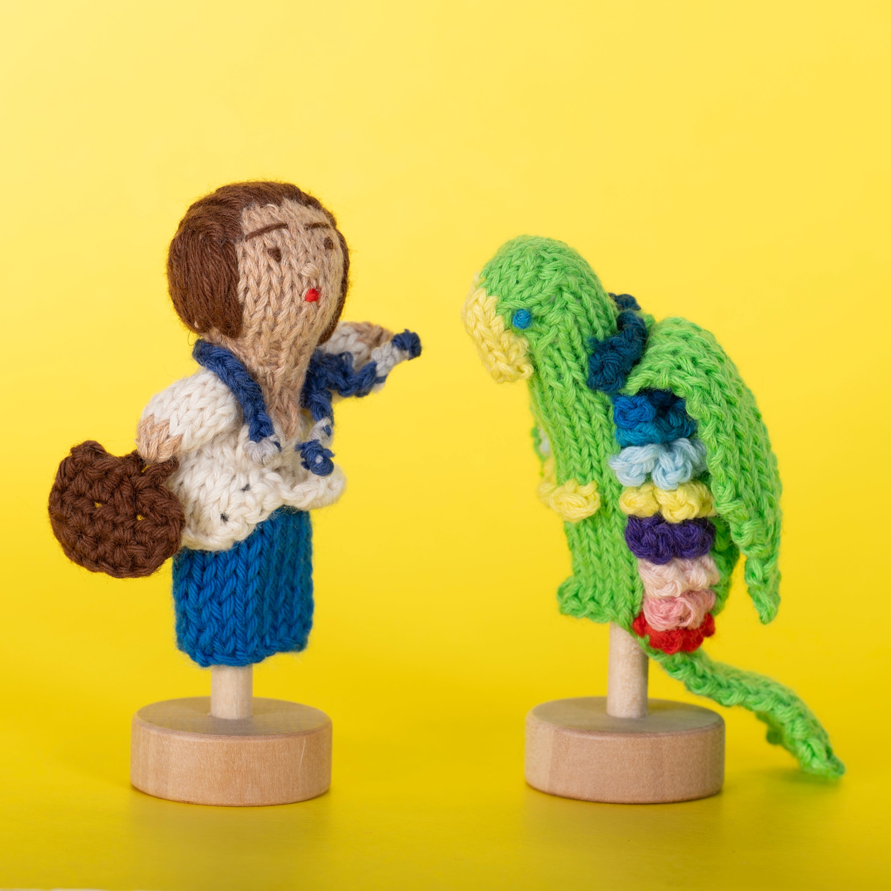 Parrot - Bright Organic Cotton Finger Puppet