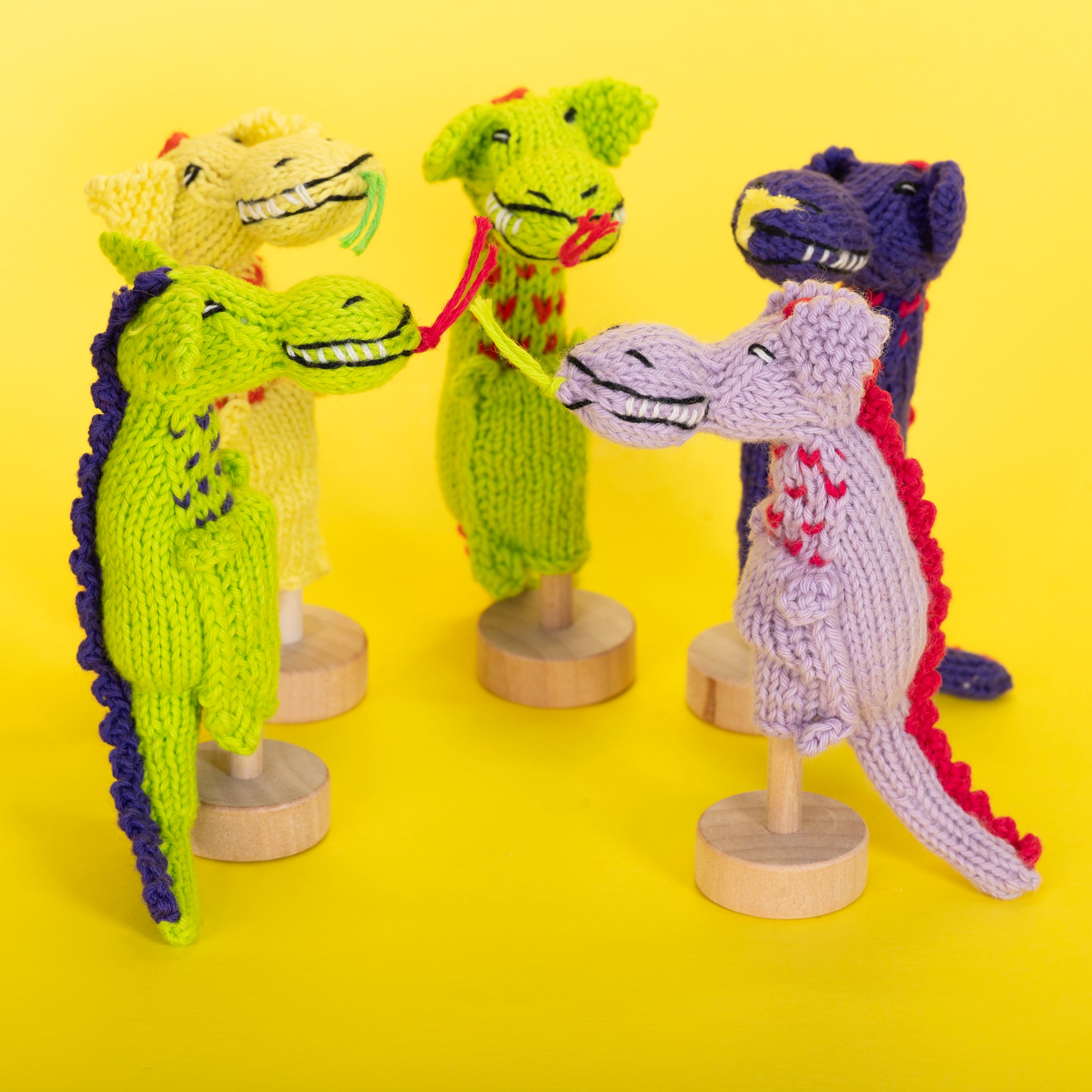 Dragon - Bright Organic Cotton Finger Puppet