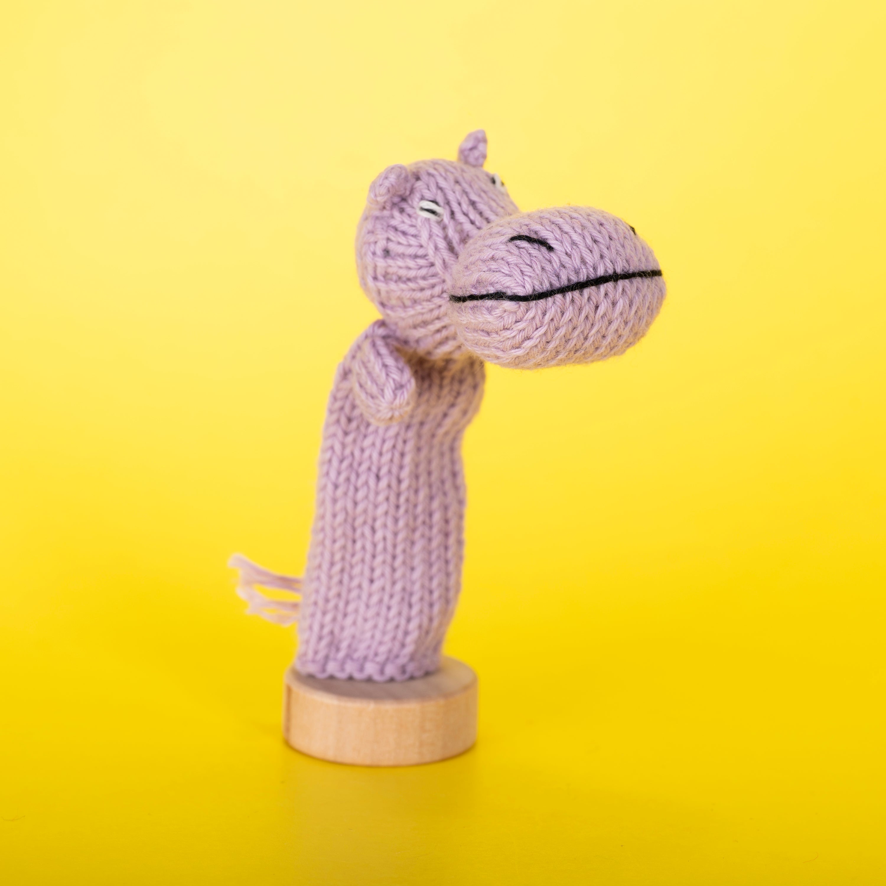 Hippopotamus - Bright Organic Cotton Finger Puppet