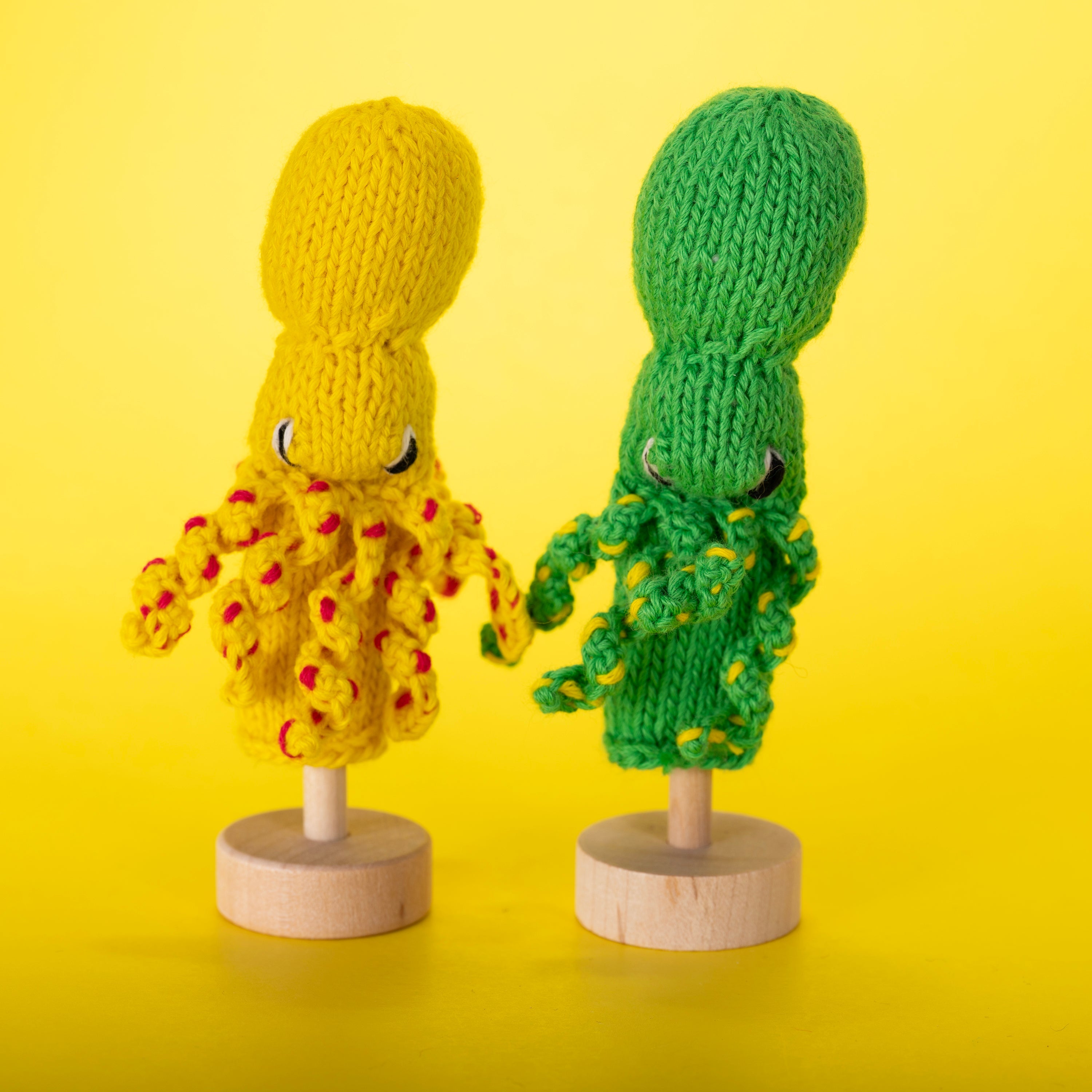 Octopus - Bright Organic Cotton Finger Puppet