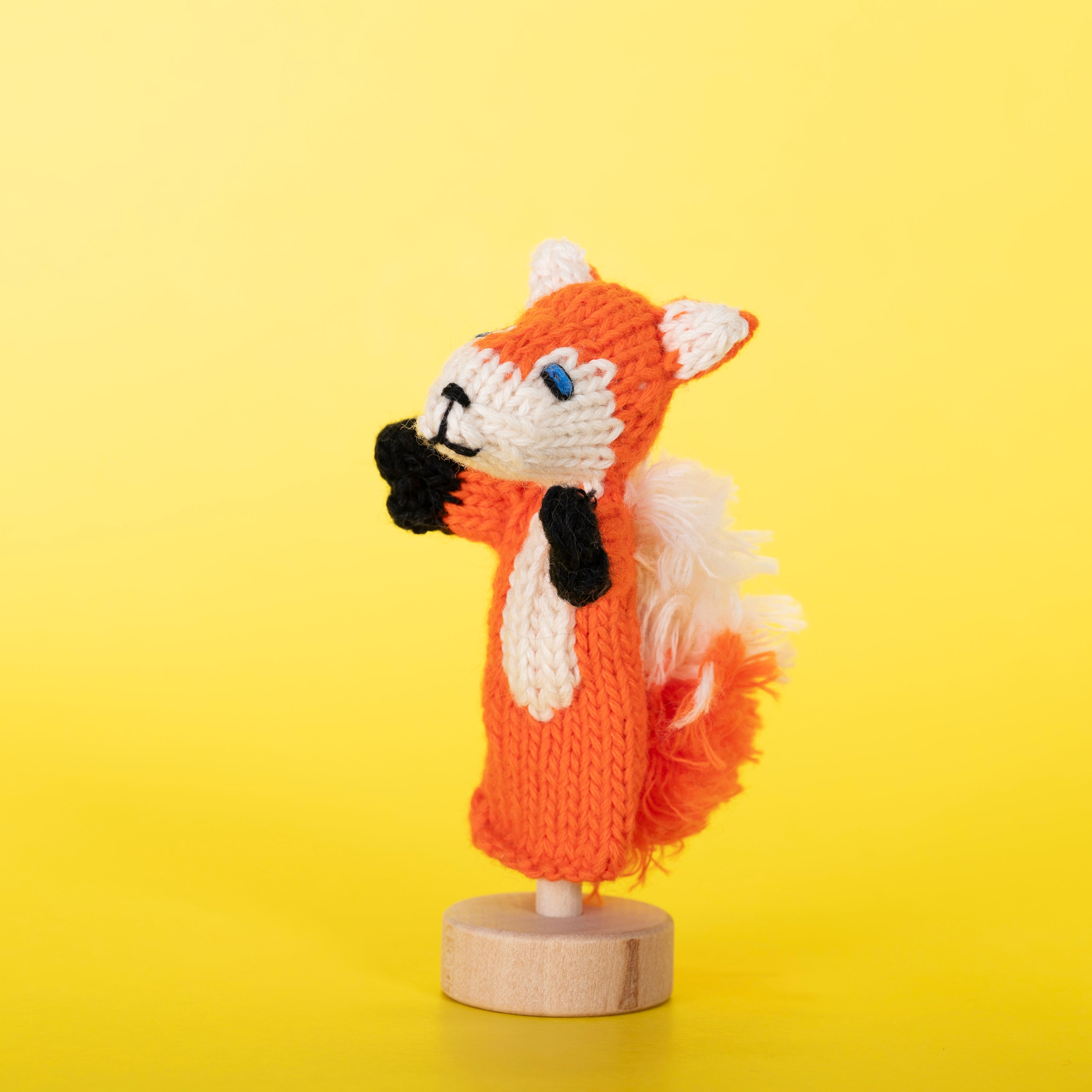 Fox - Bright Organic Cotton Finger Puppet
