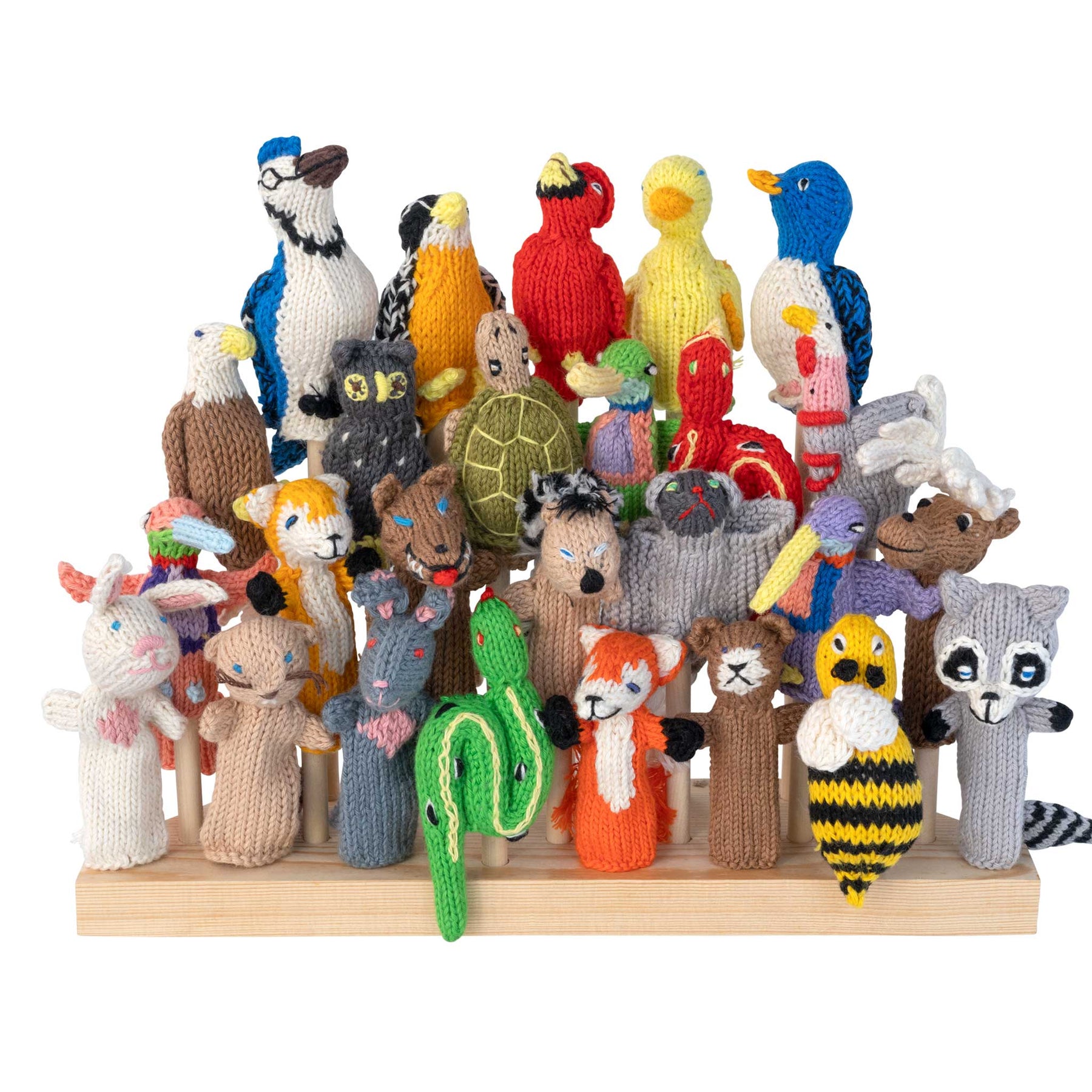 Forest Animal Mix Organic Cotton Finger Puppet - Assorted