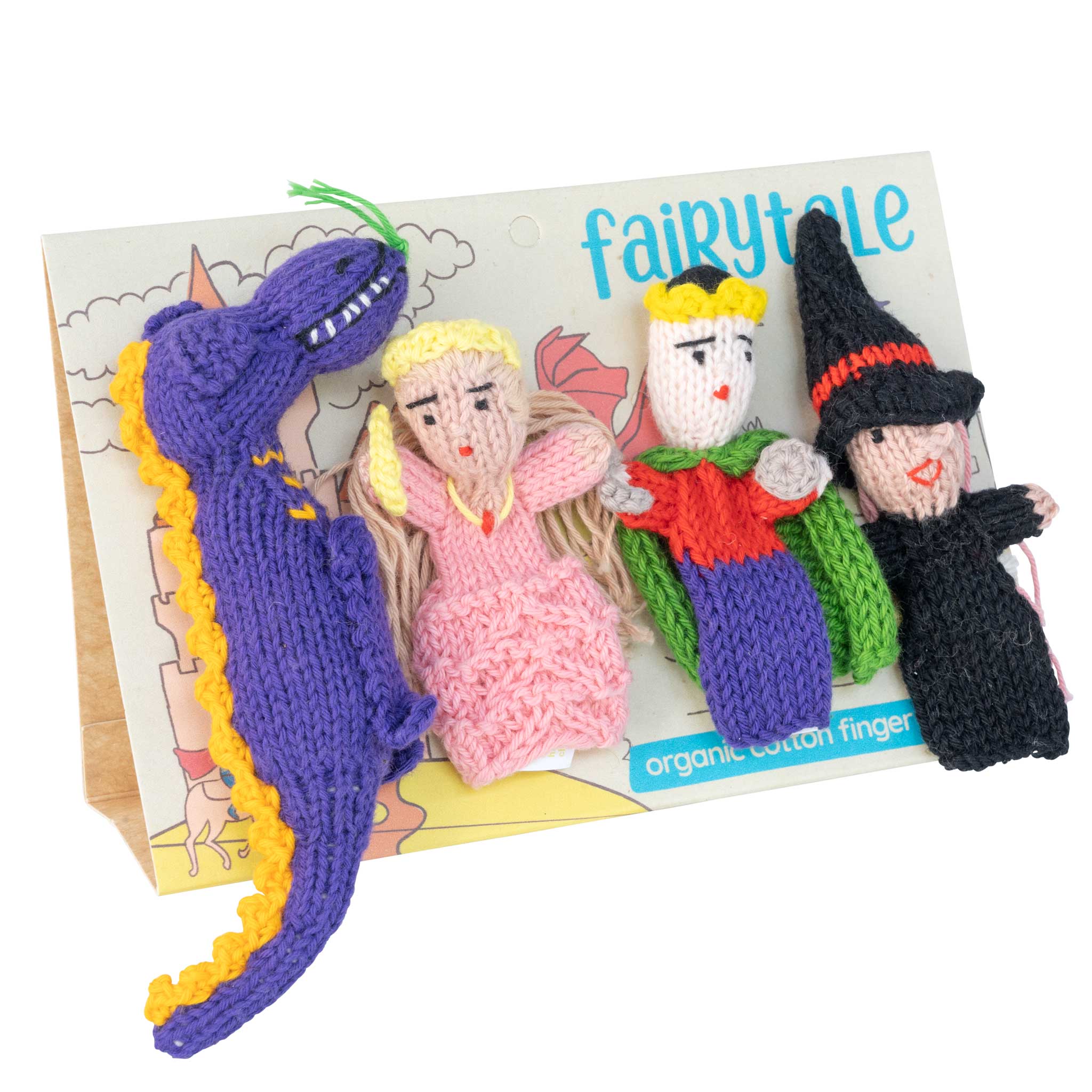 Fairytale Story Pack of 4 - Organic Cotton Finger Puppets