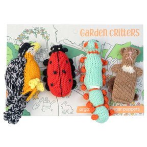 Garden Story Pack of 4 - Organic Cotton Finger Puppets