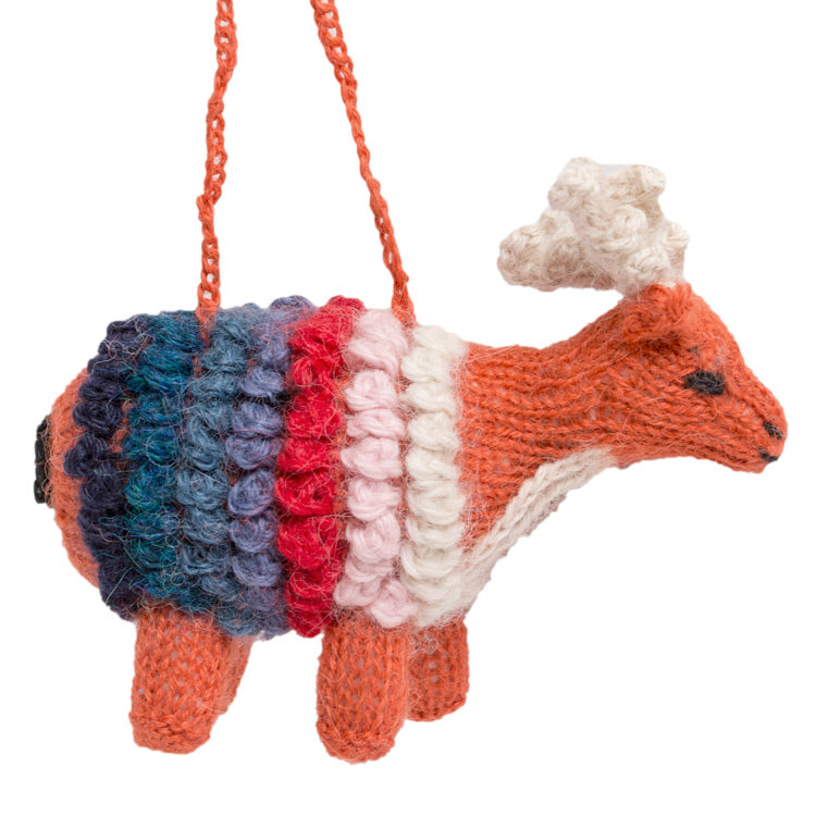 Deer  - Alpaca Knitted Ornament