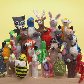 Forest Animal Mix Organic Cotton Finger Puppet - Assorted