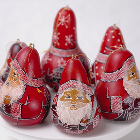 Red Santa - Gourd Ornament