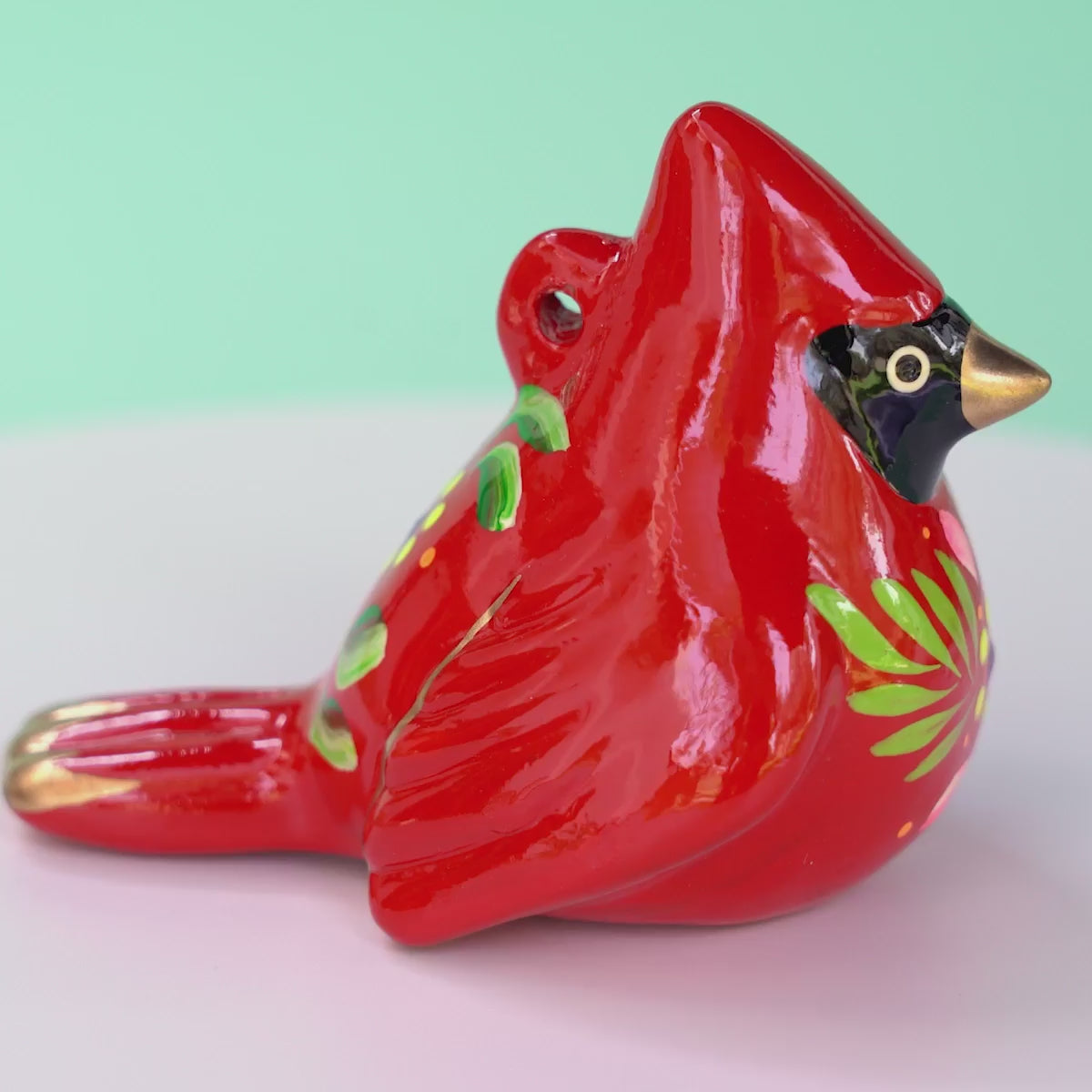 Cardinal - Confetti Ceramic Ornament