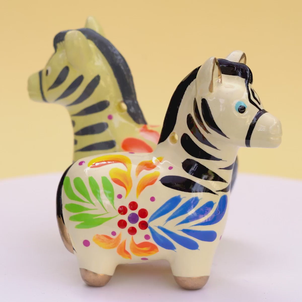 Zebra - Confetti Ceramic Ornament