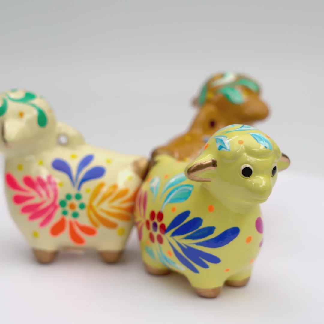 Sheep - Confetti Ceramic Ornament