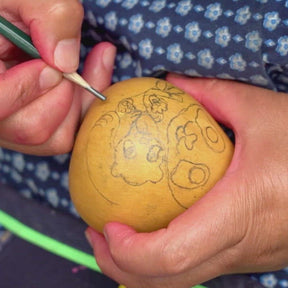 Whimsy Cat - Gourd Ornament
