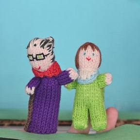Mrs. Claus - Bright Organic Cotton, Christmas Finger Puppet