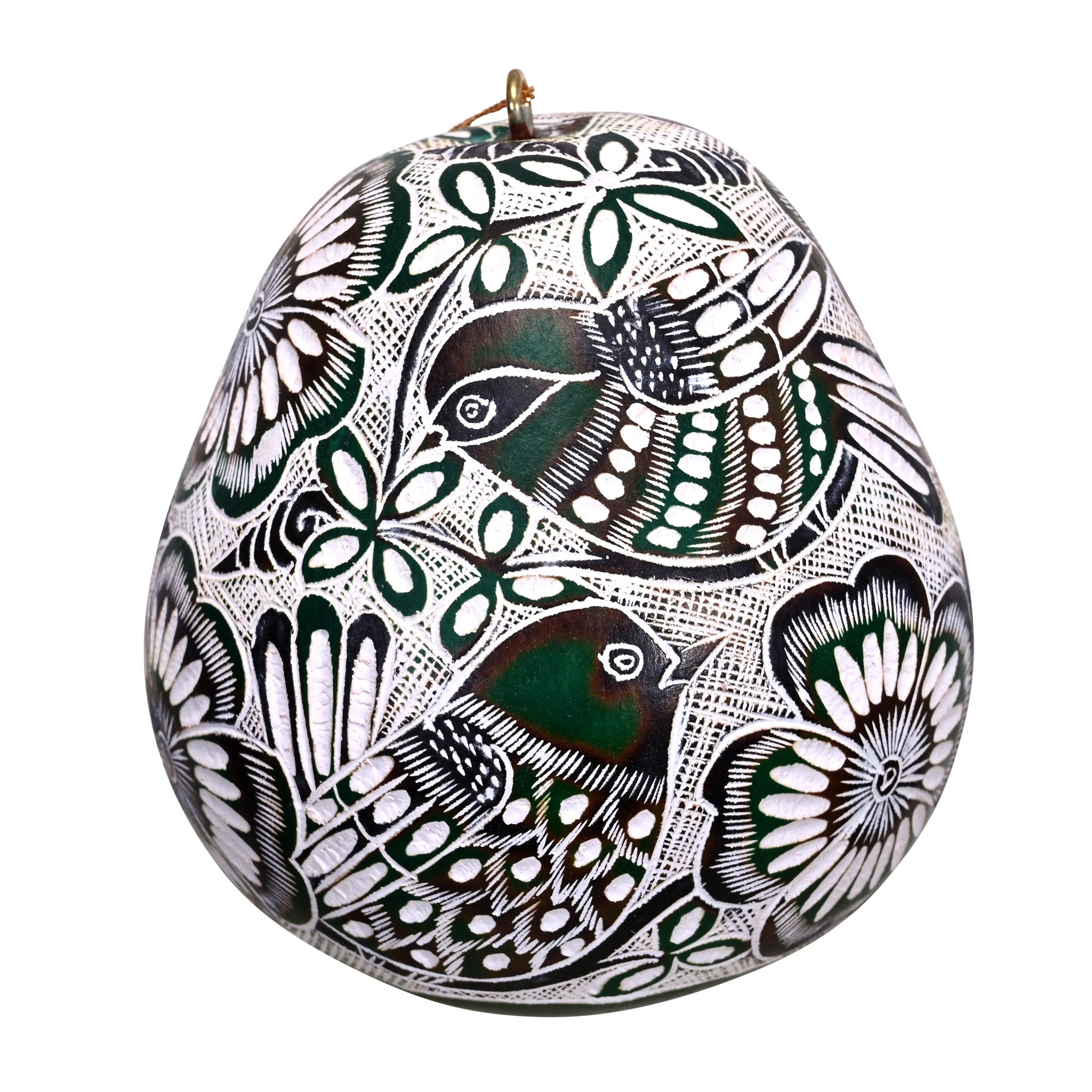 Lace Birds - Gourd Ornament