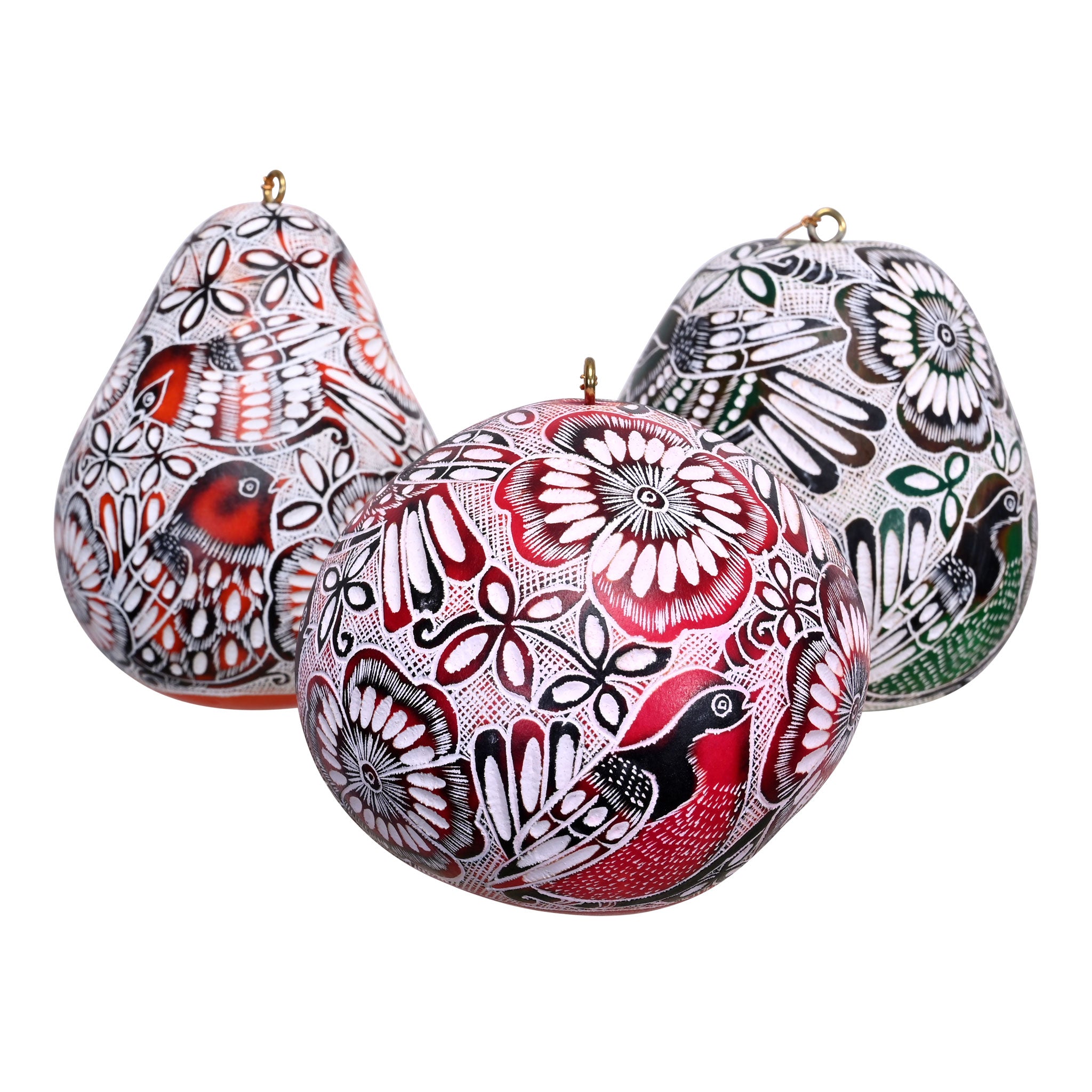 Lace Birds - Gourd Ornament