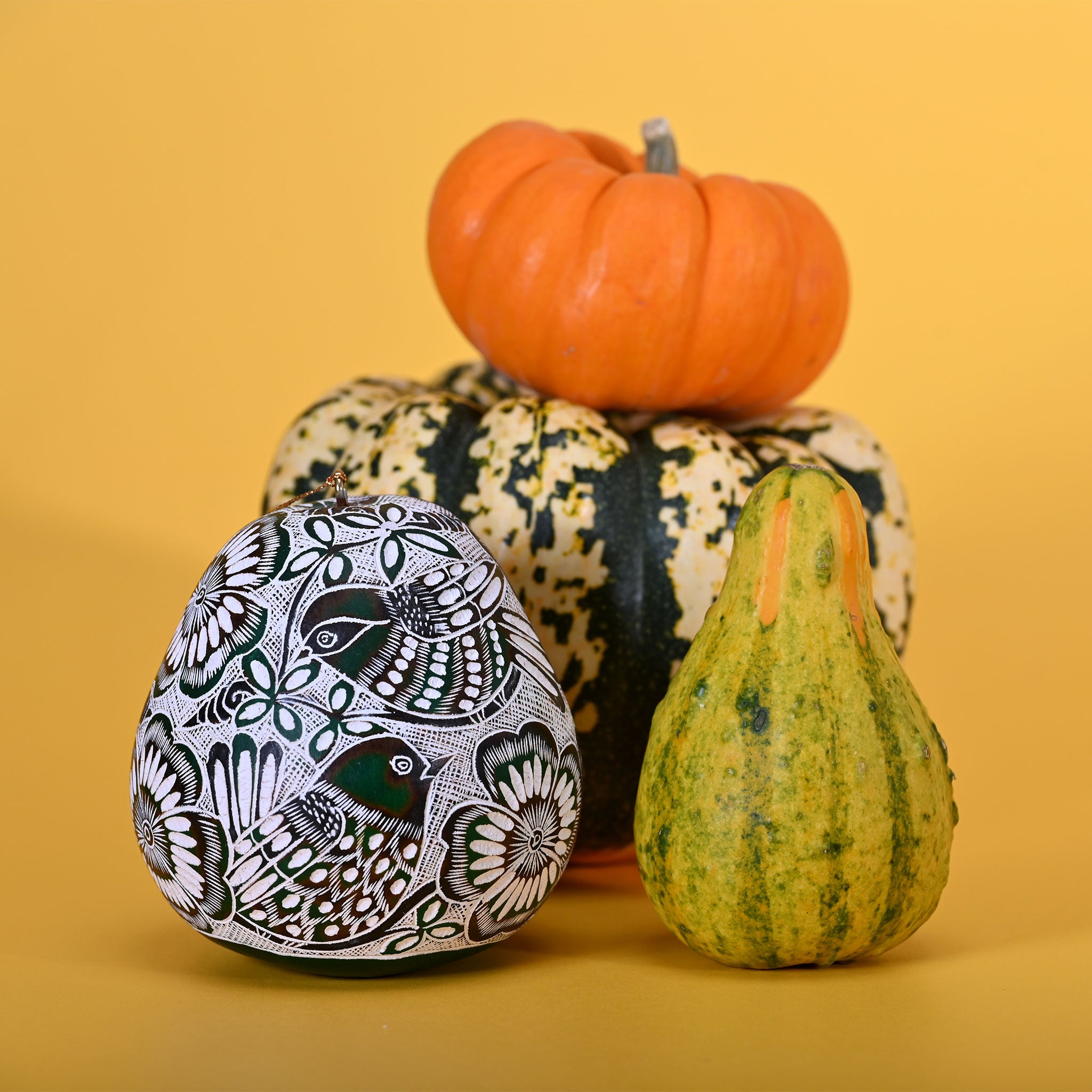 Lace Birds - Gourd Ornament