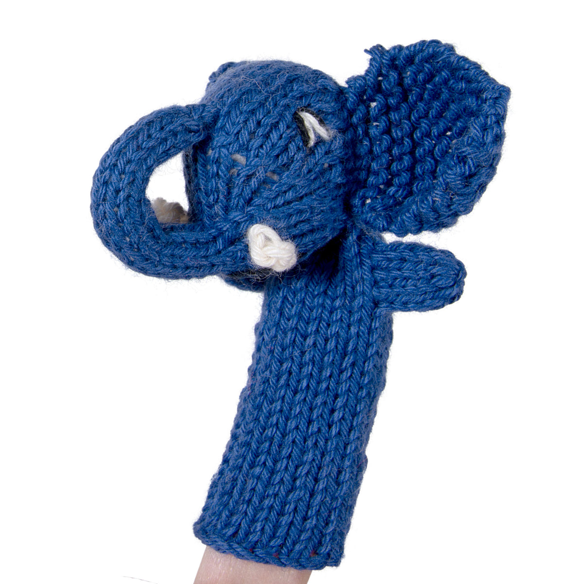 Elephant - Bright Organic Cotton Finger Puppet
