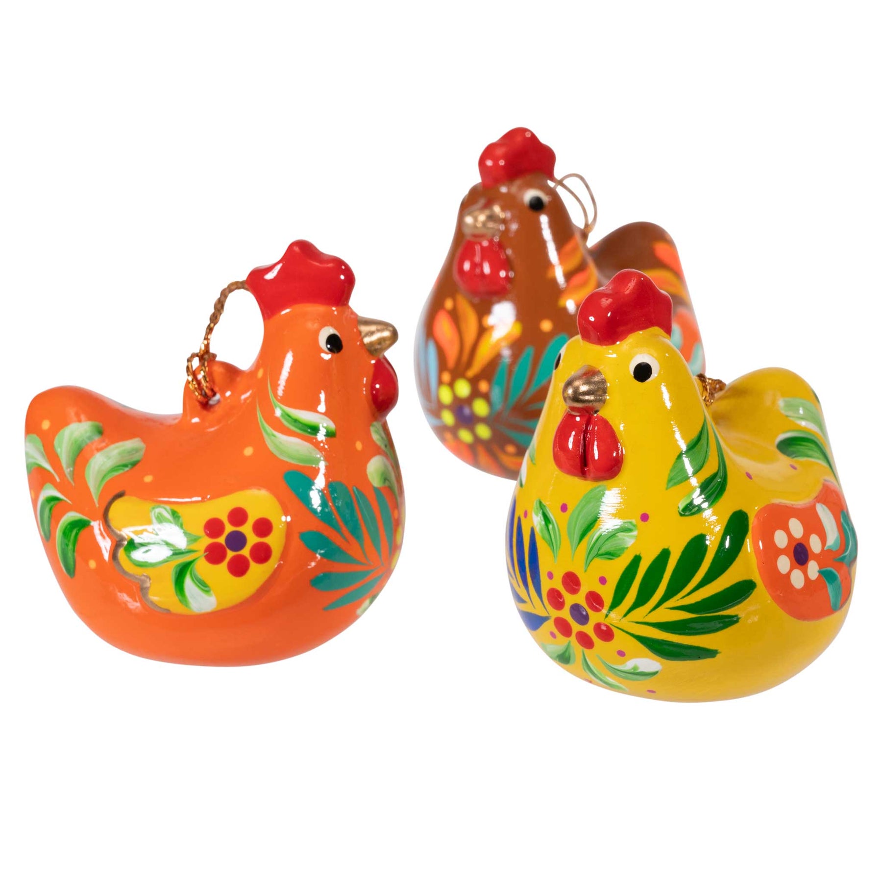 Rooster - Confetti Ceramic Ornament