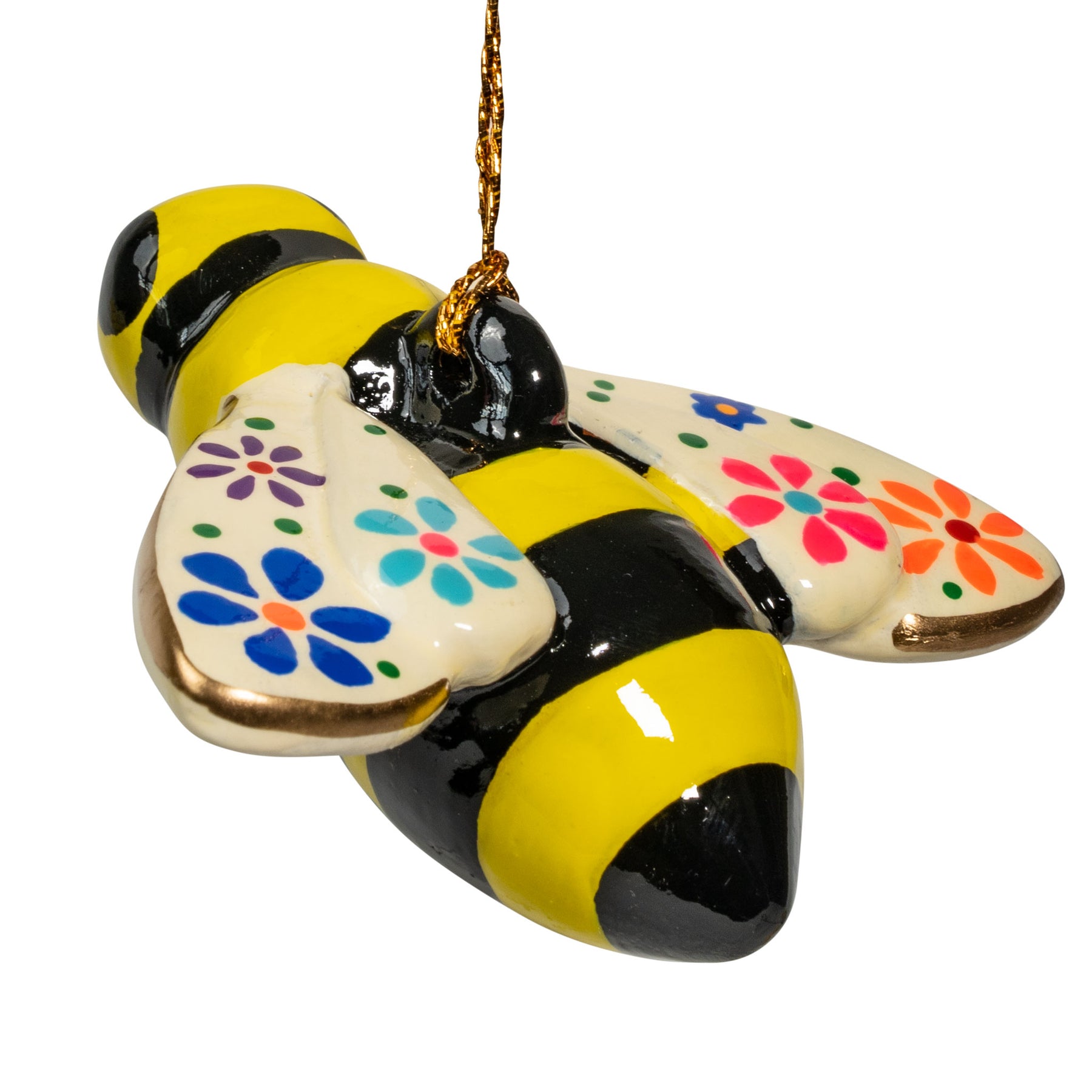 Bee - Confetti Ceramic Ornament