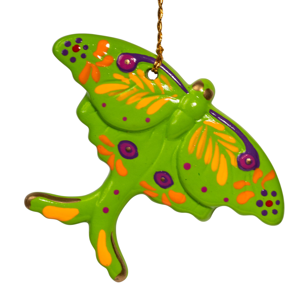 Luna Moth - Confetti Ceramic Ornament